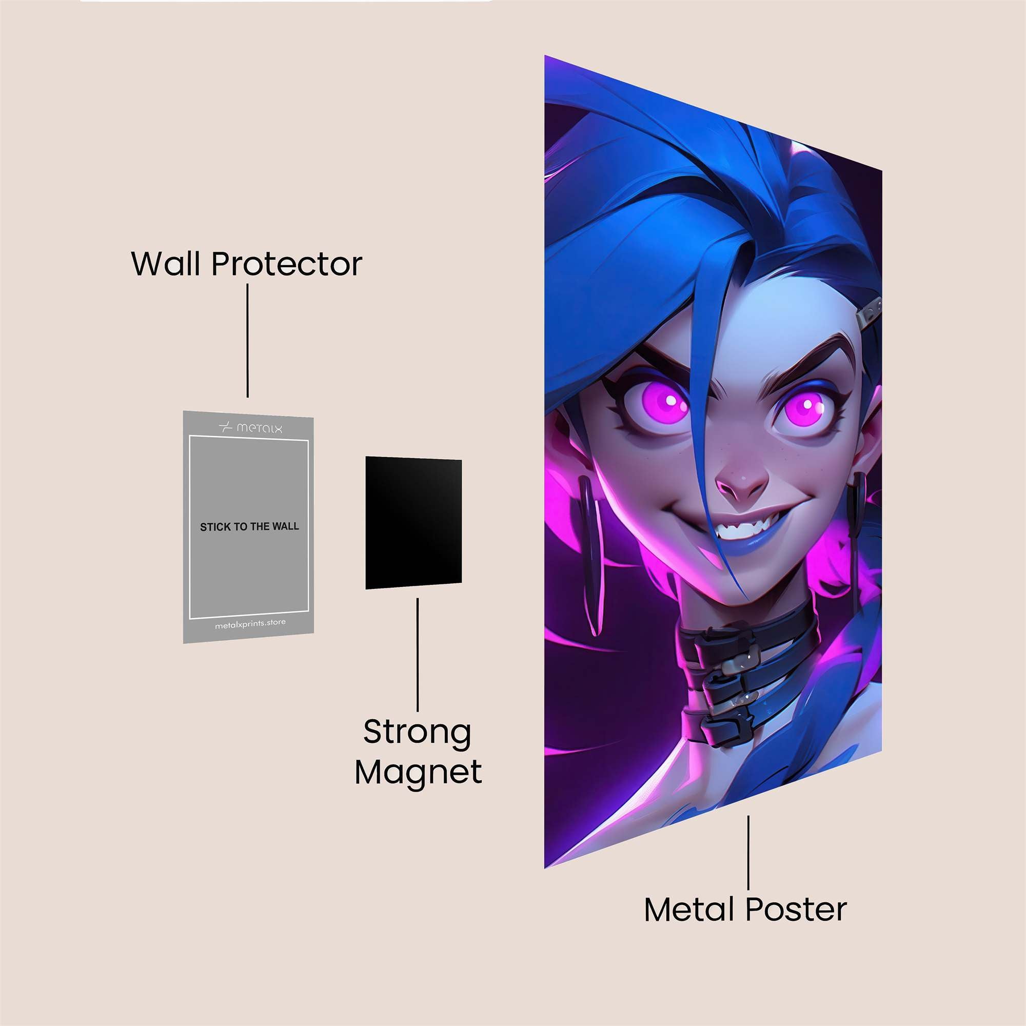 Jinx Unleashed Safe Wall Magnetic / M