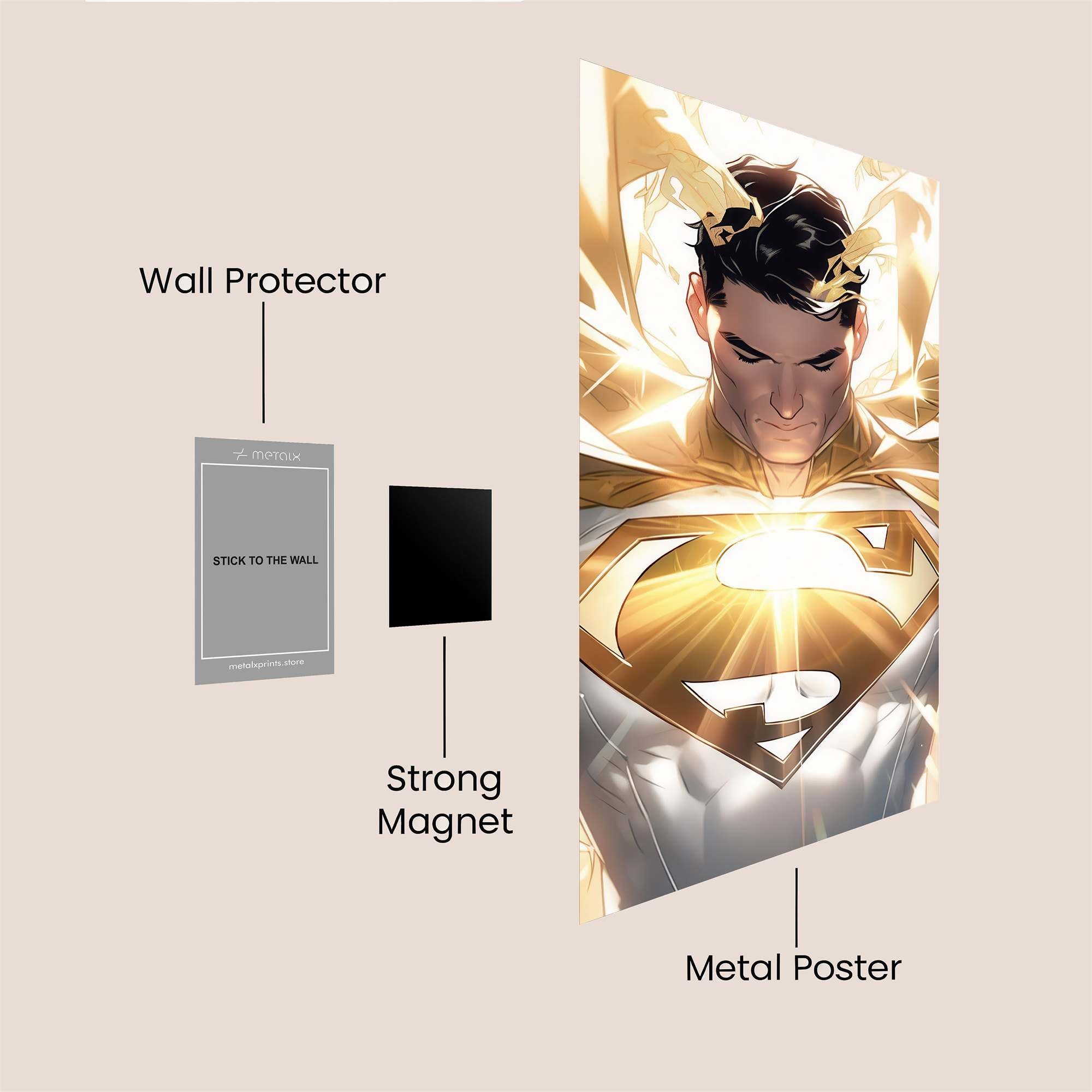 Superman Radiance Safe Wall Magnetic / M