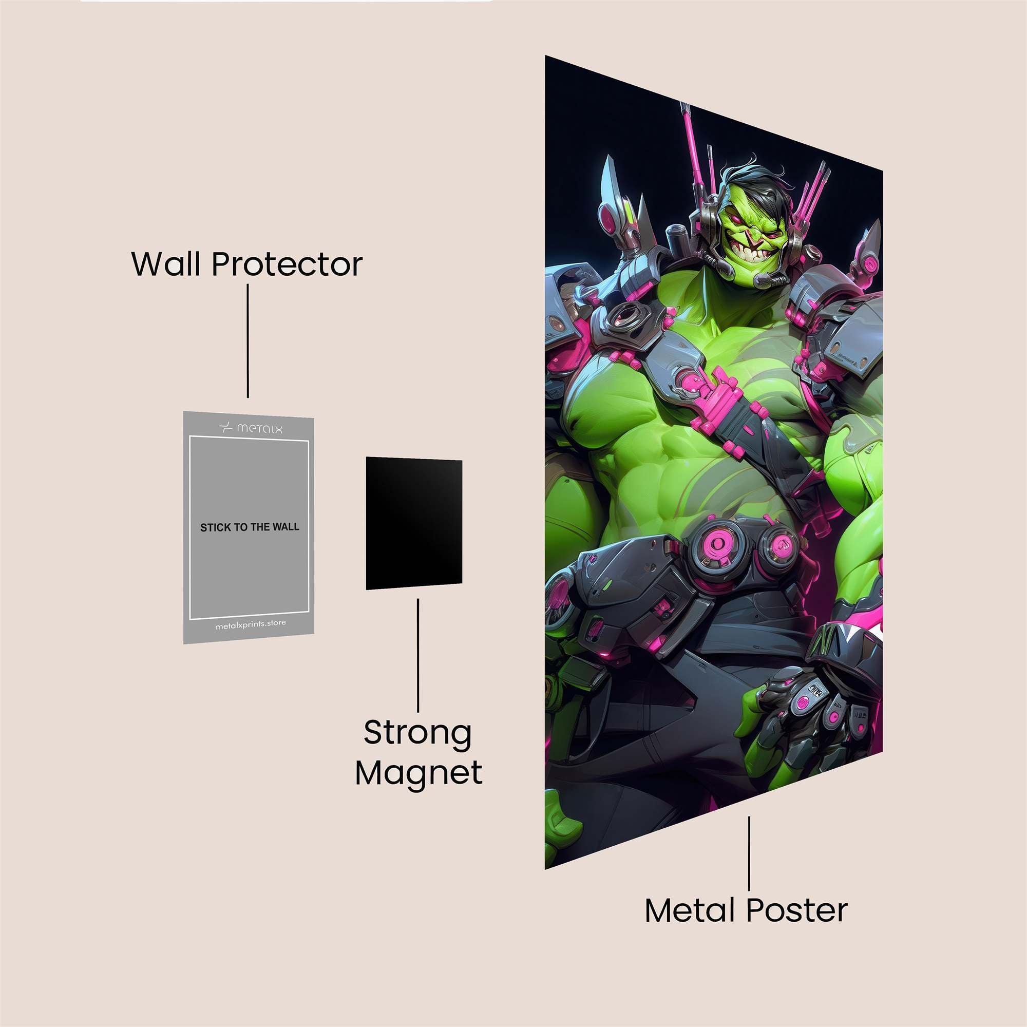 Hulk Rush Safe Wall Magnetic / M