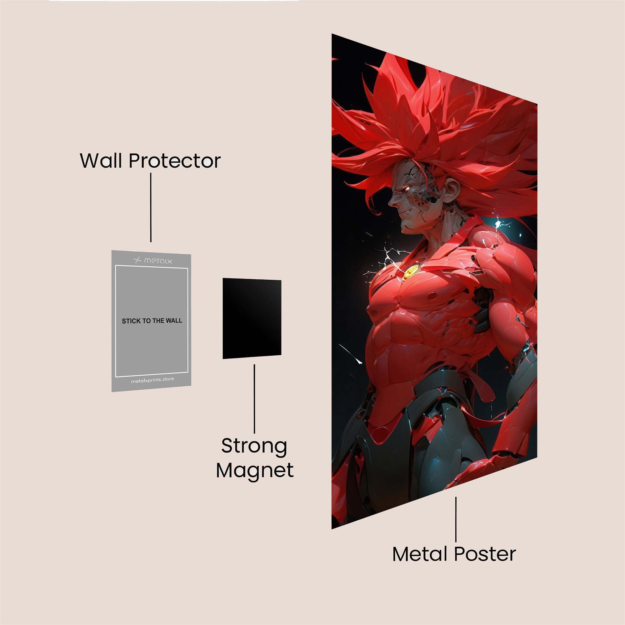 Inferno Warrior Safe Wall Magnetic / M