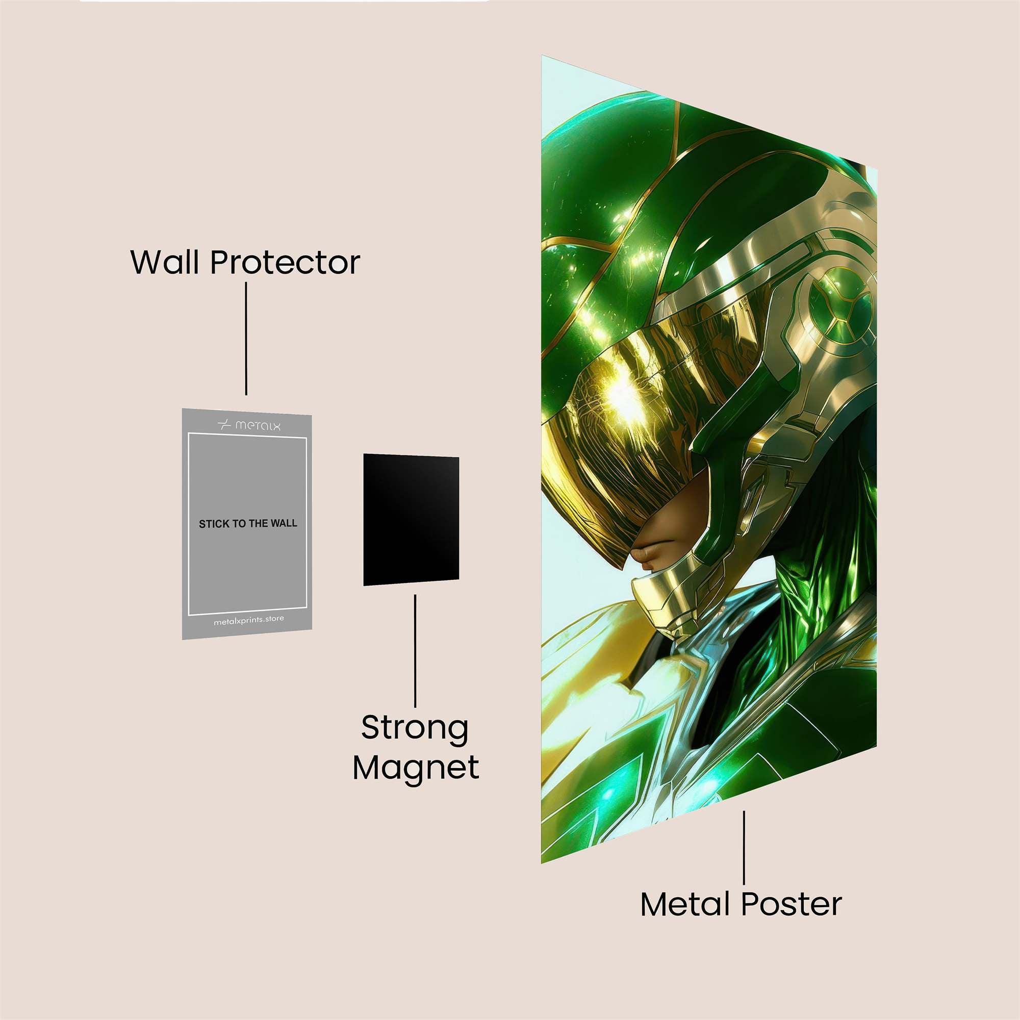 Emerald Illumination Safe Wall Magnetic / M