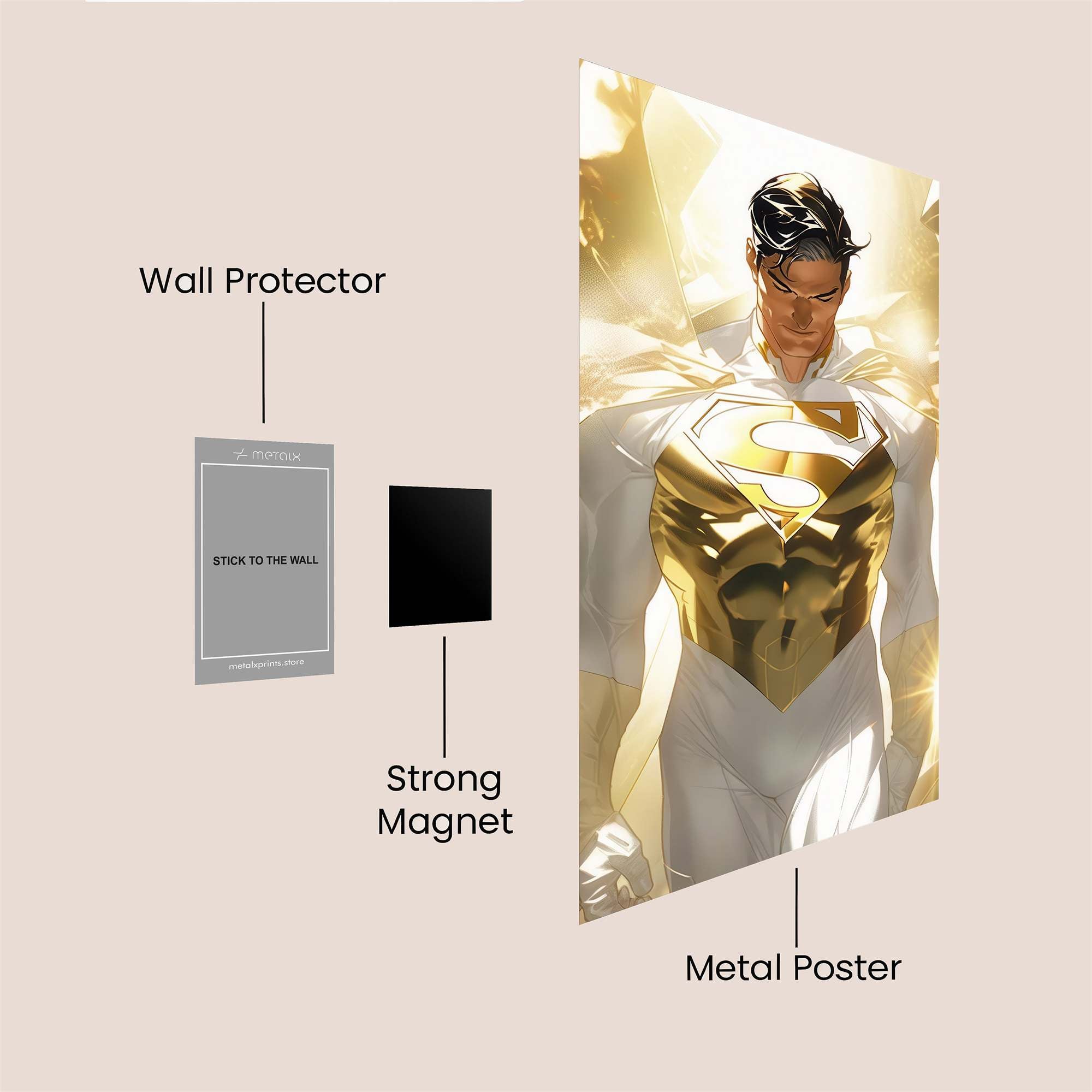 Superman Radiance Safe Wall Magnetic / M
