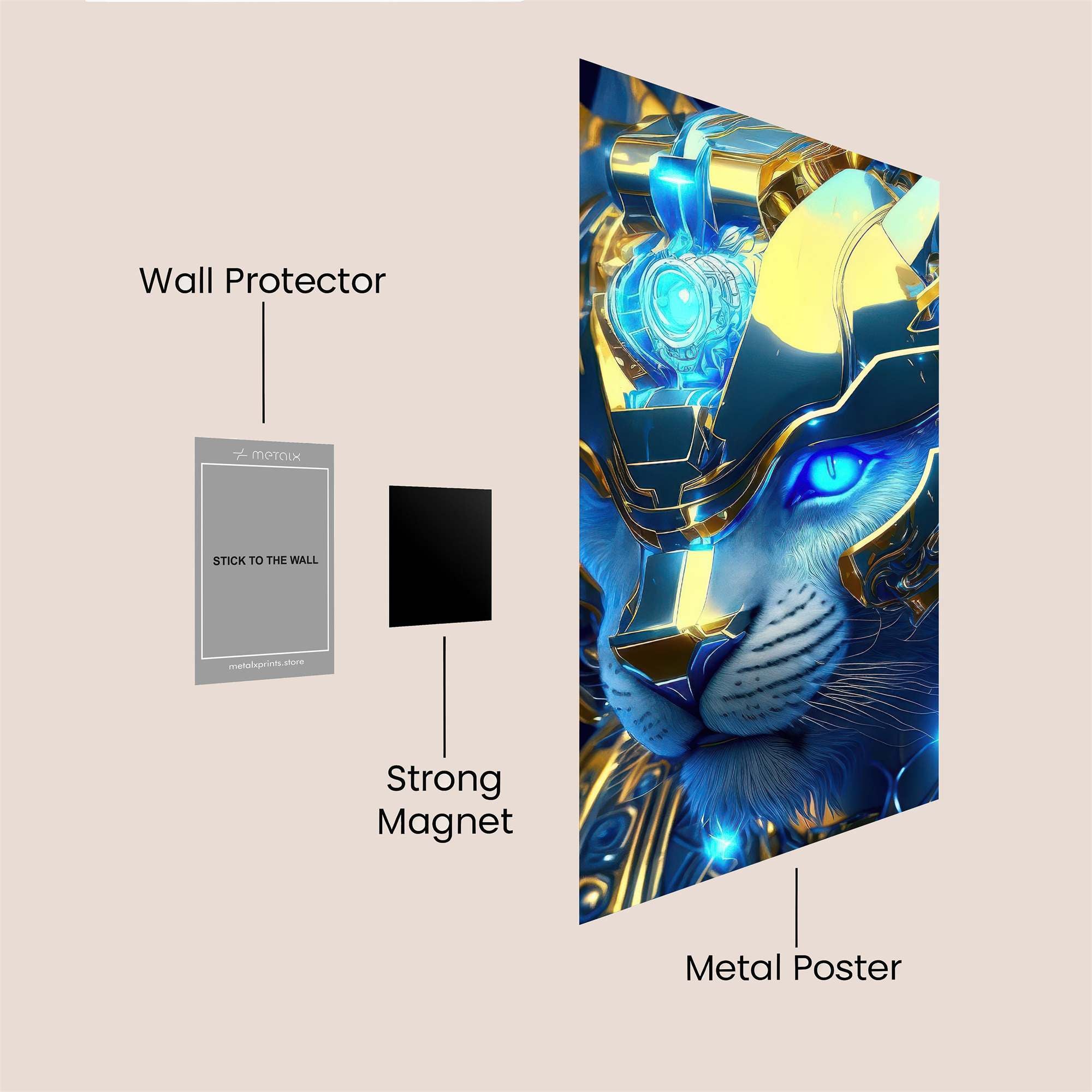 Cyber Feline Safe Wall Magnetic / M