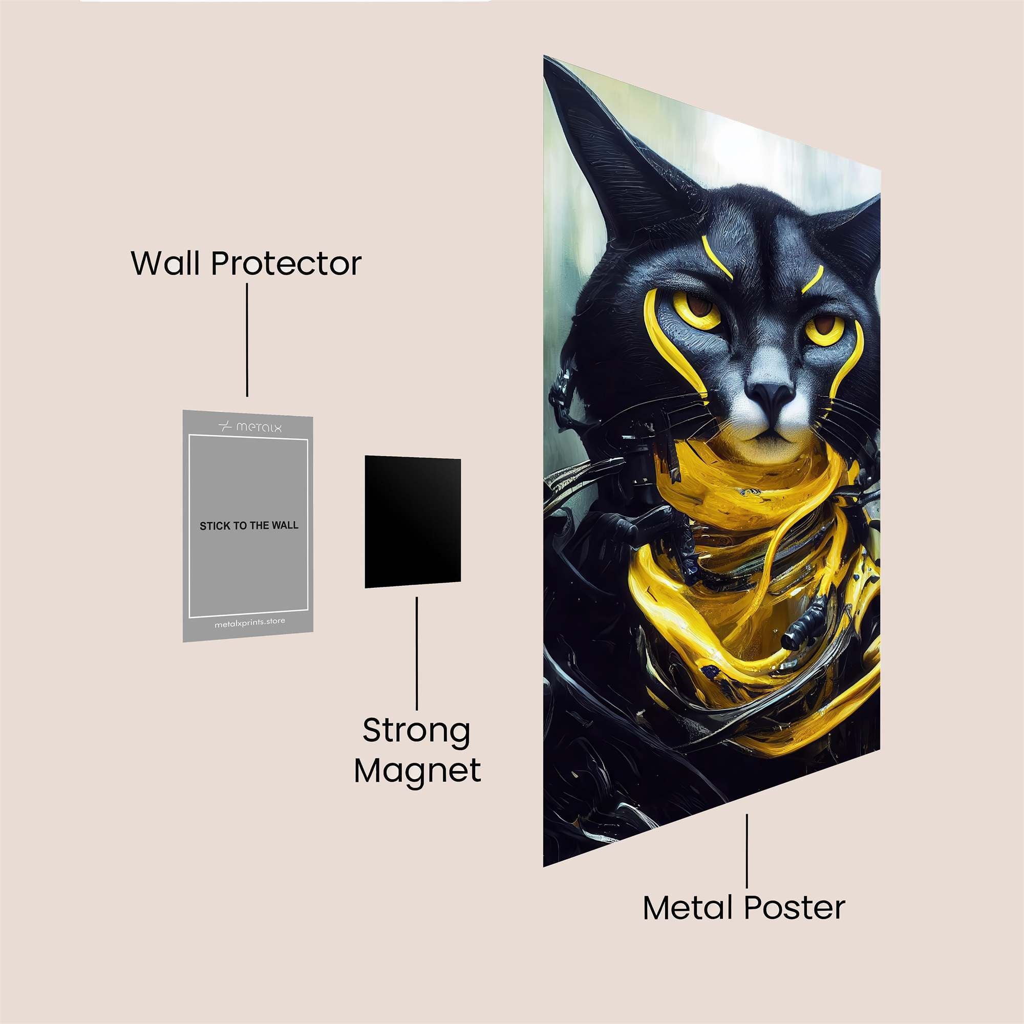 Cyber Feline Safe Wall Magnetic / M