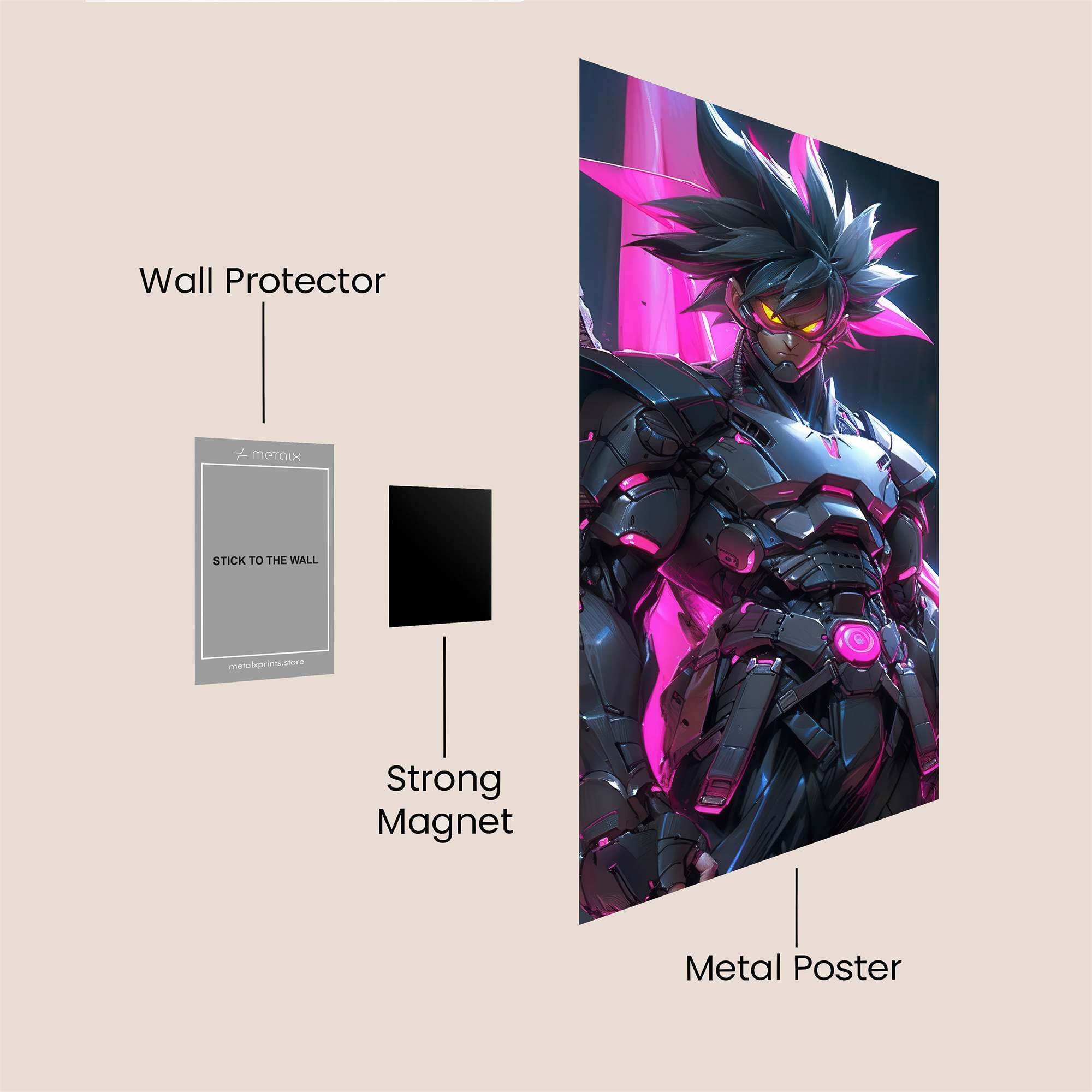 Mech Warrior Safe Wall Magnetic / M