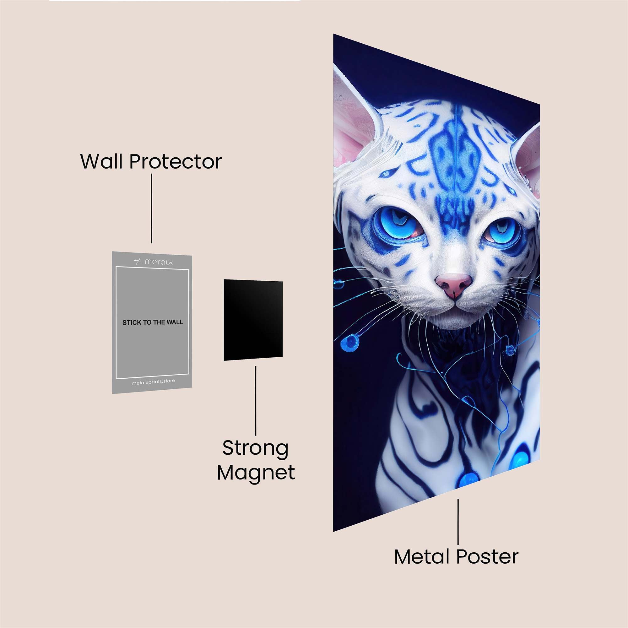 Cyber Feline Safe Wall Magnetic / M