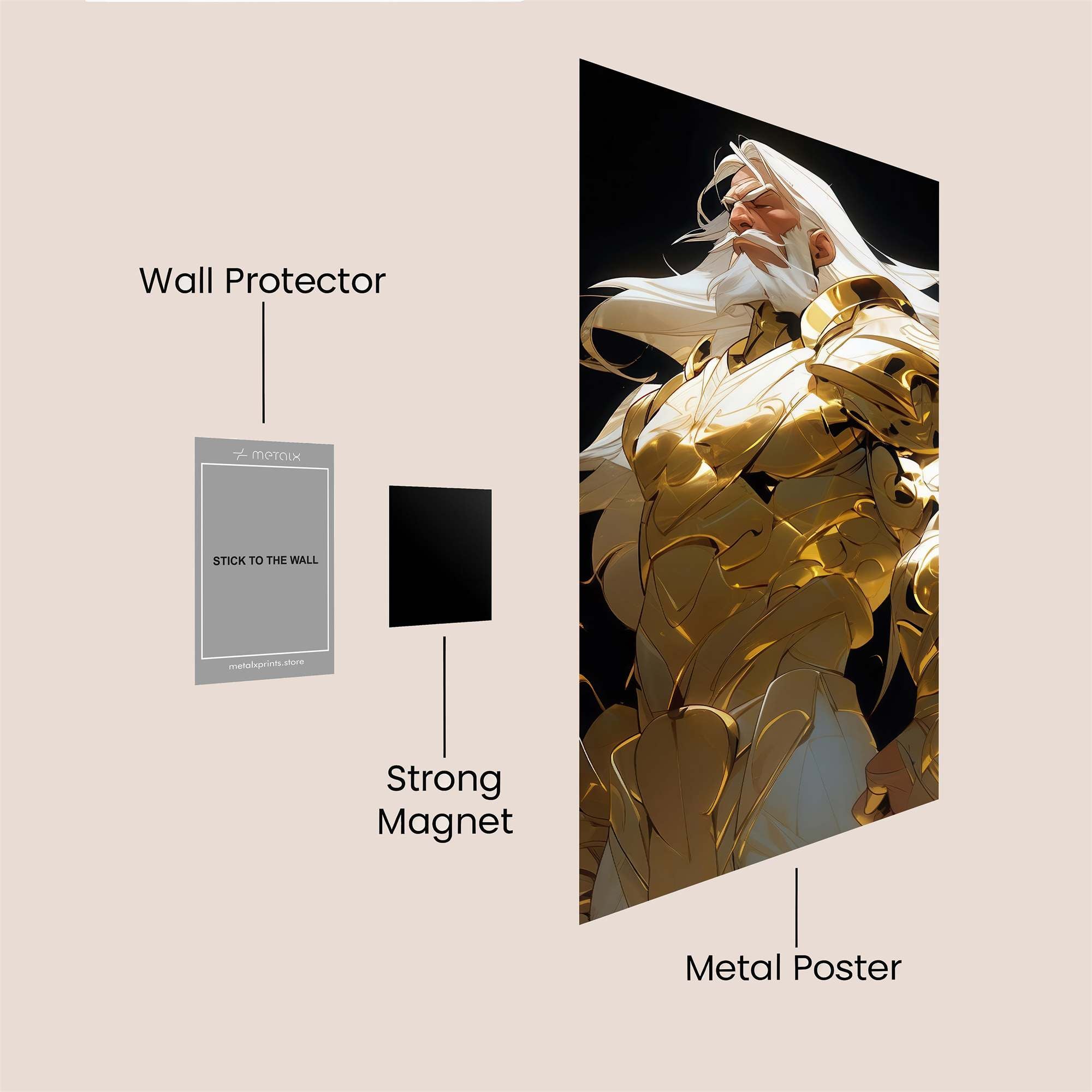 Golden Sovereignty Safe Wall Magnetic / M