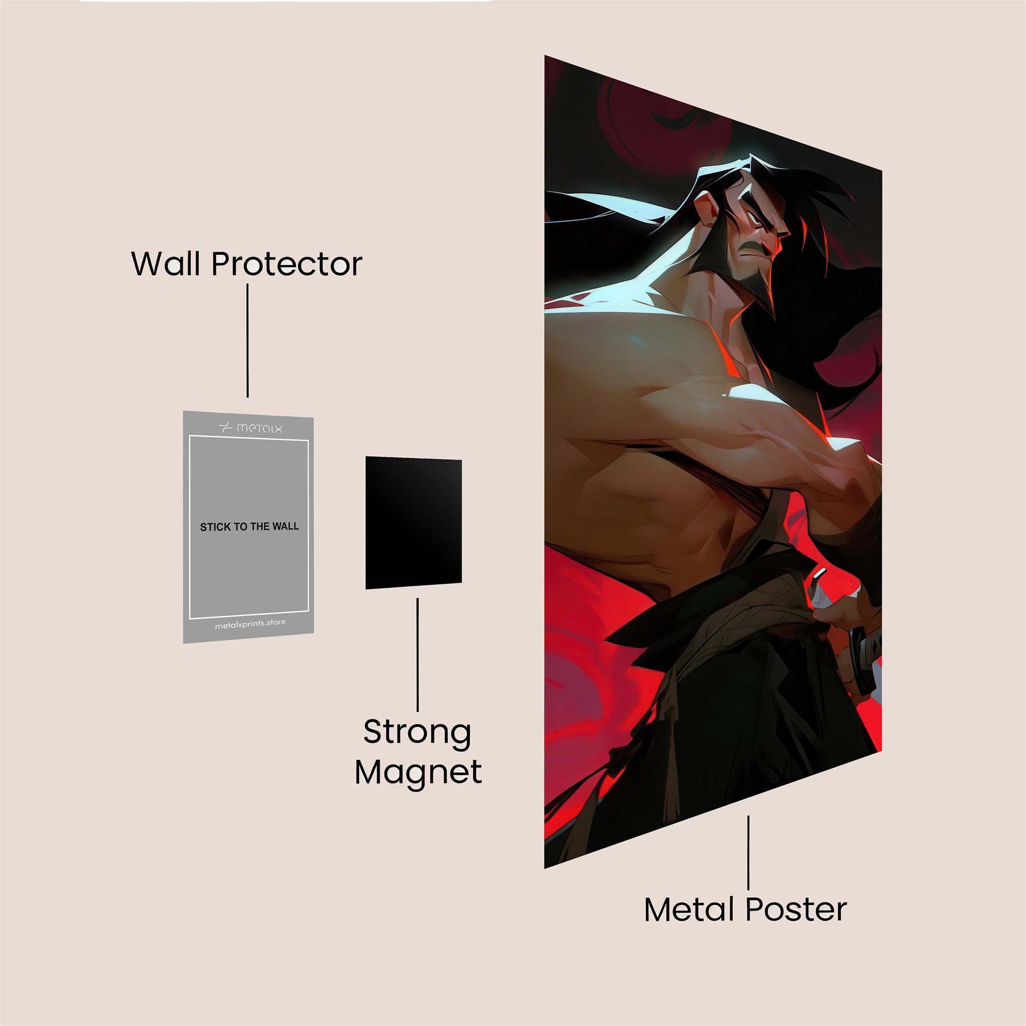 Samurai Resolve Safe Wall Magnetic / M