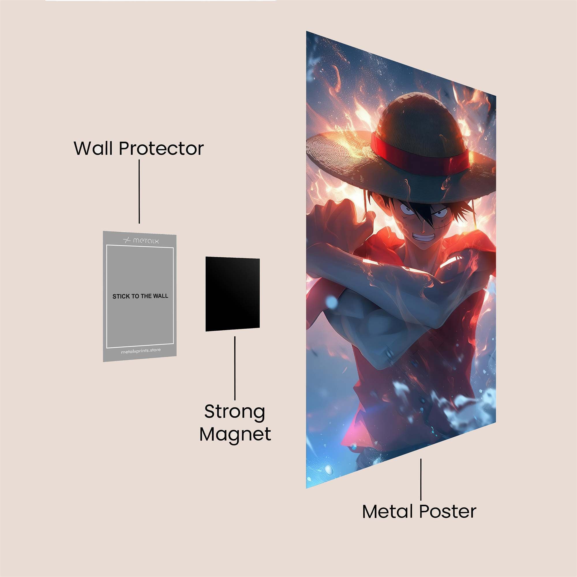 Luffy Blaze Safe Wall Magnetic / M