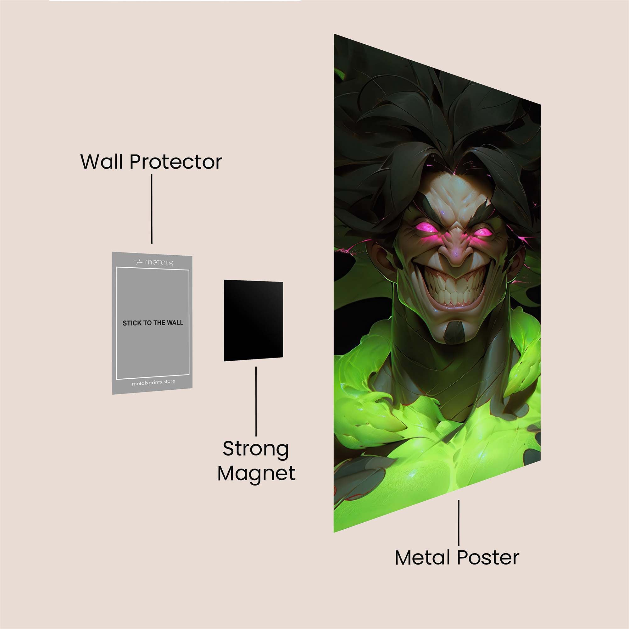 Fiendish Glow Safe Wall Magnetic / M