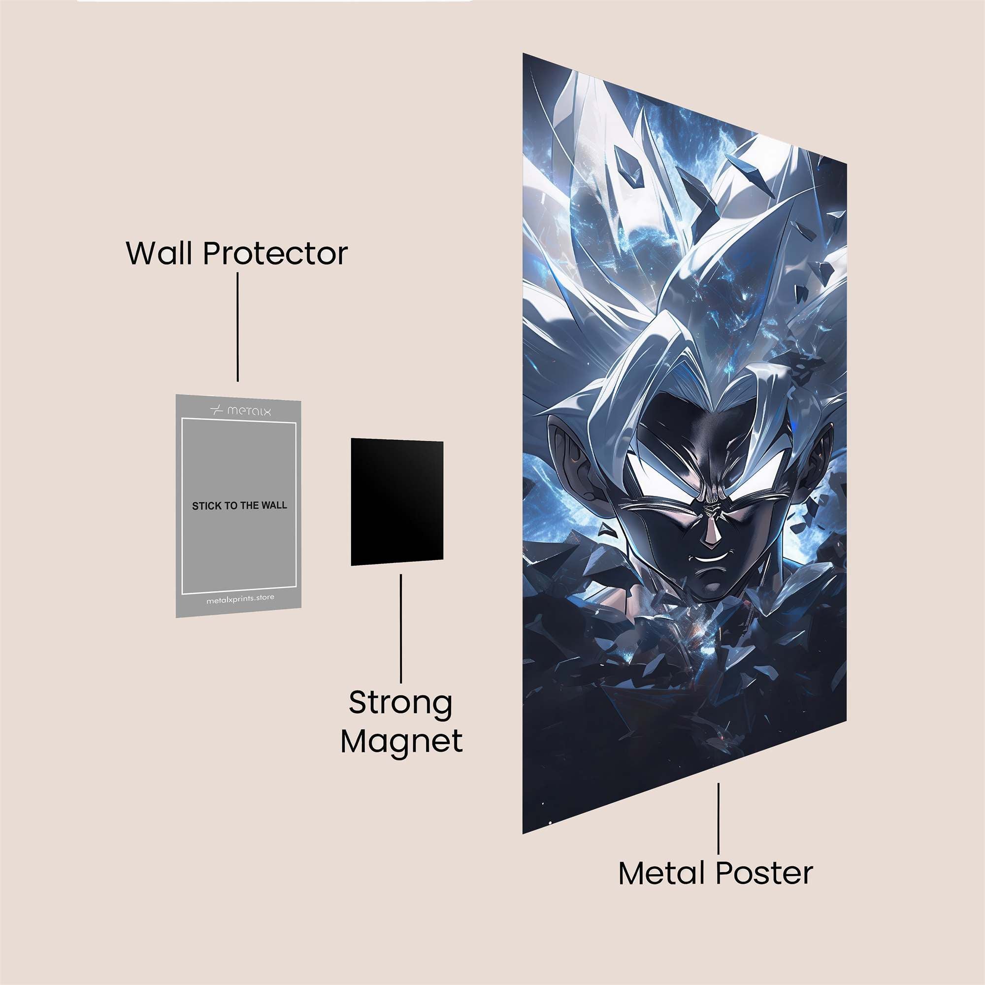 Saiyan Shatter Safe Wall Magnetic / M