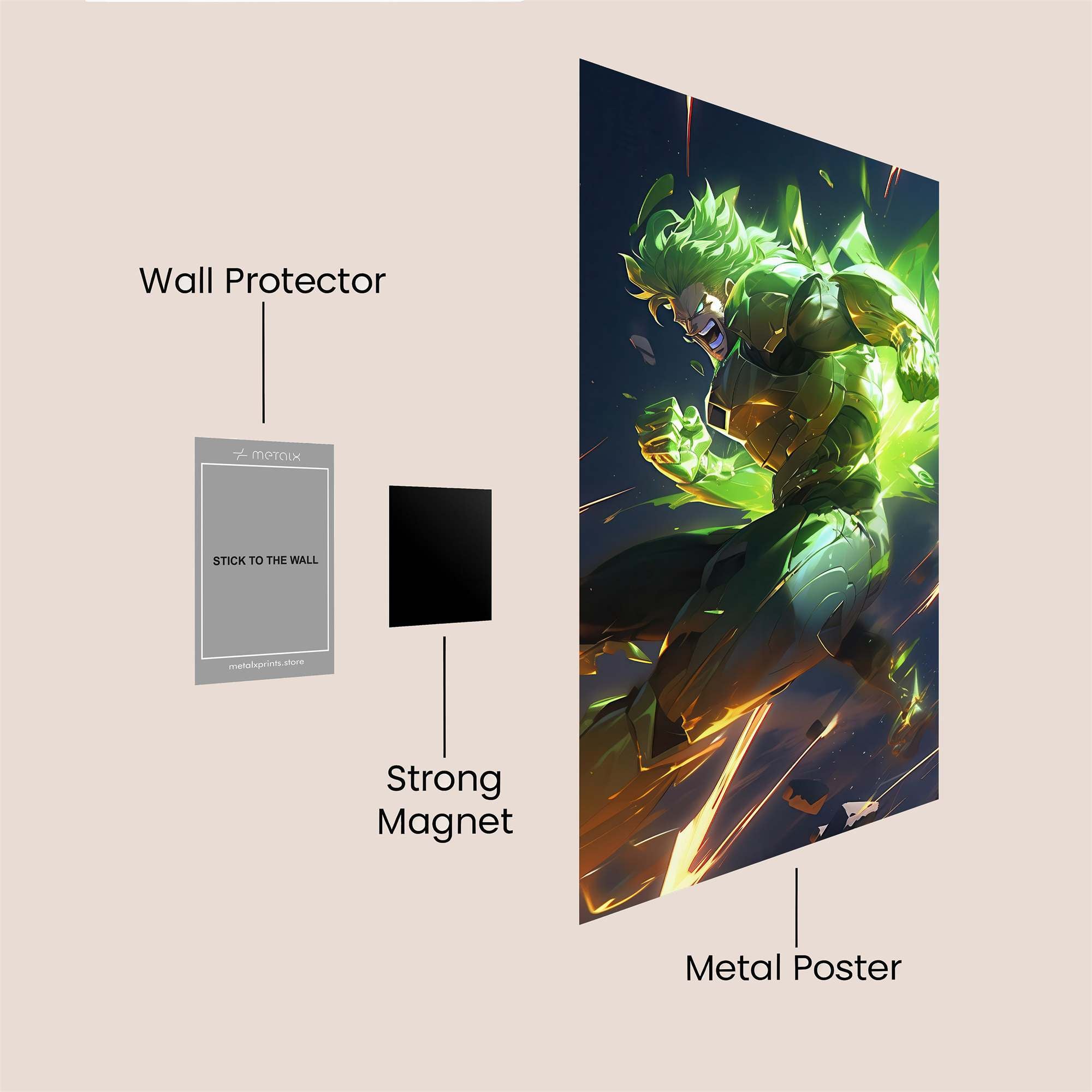 Green Fury Safe Wall Magnetic / M