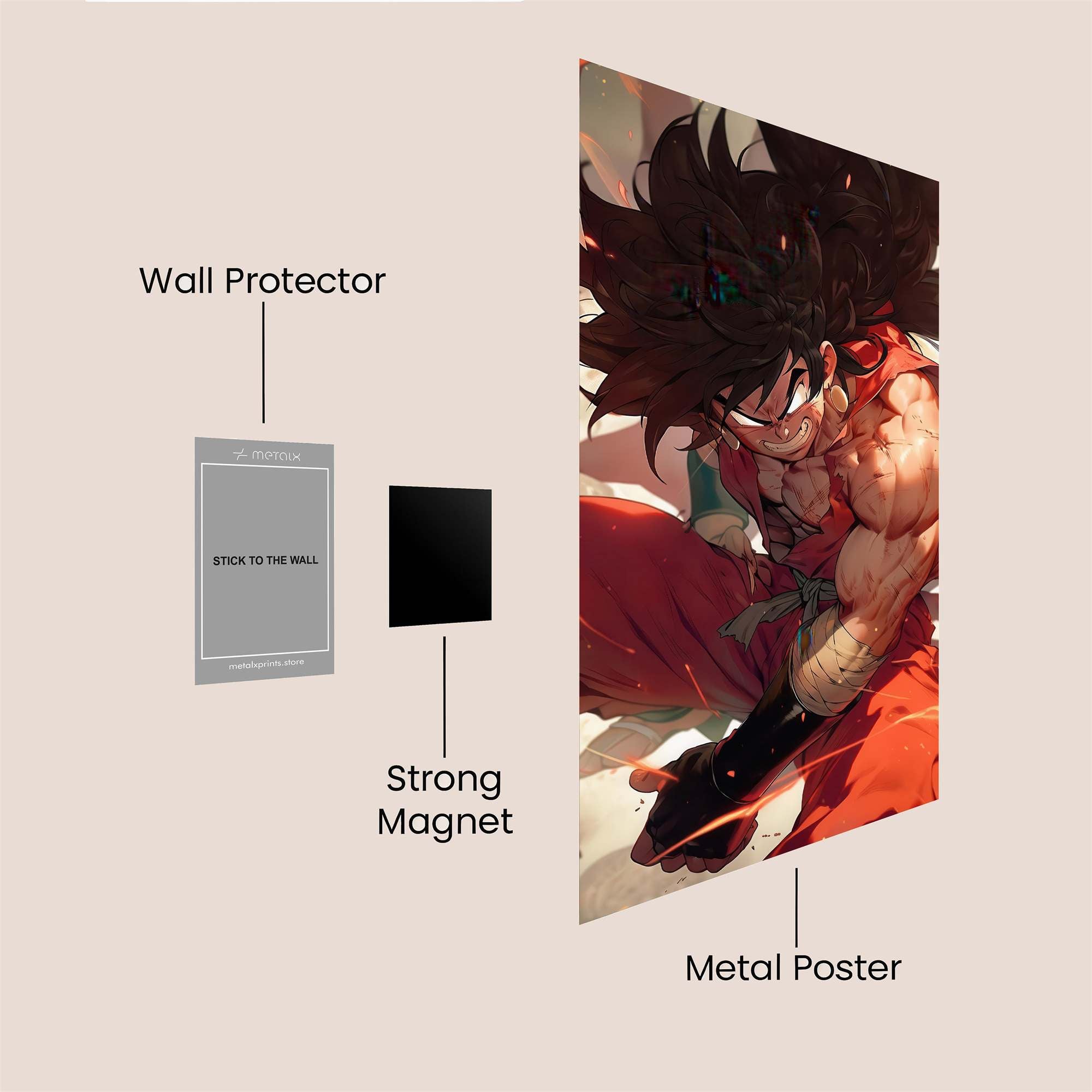 Saiyan Fury Safe Wall Magnetic / M