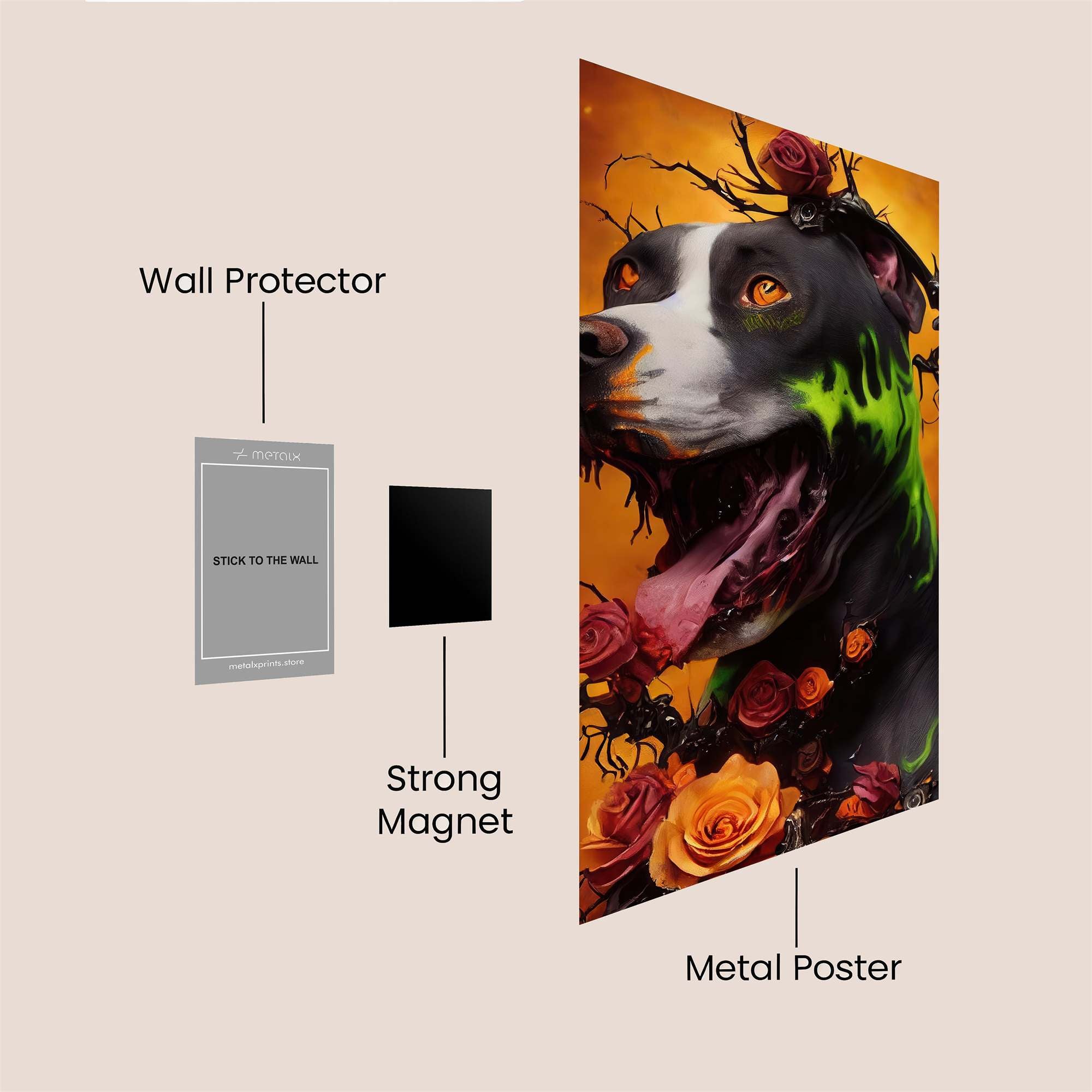 Fiery Enchantment Safe Wall Magnetic / M