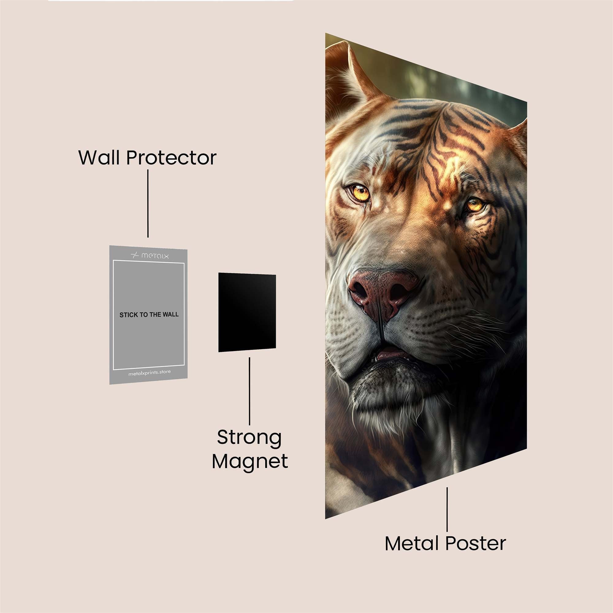 Tiger Majesty Safe Wall Magnetic / M
