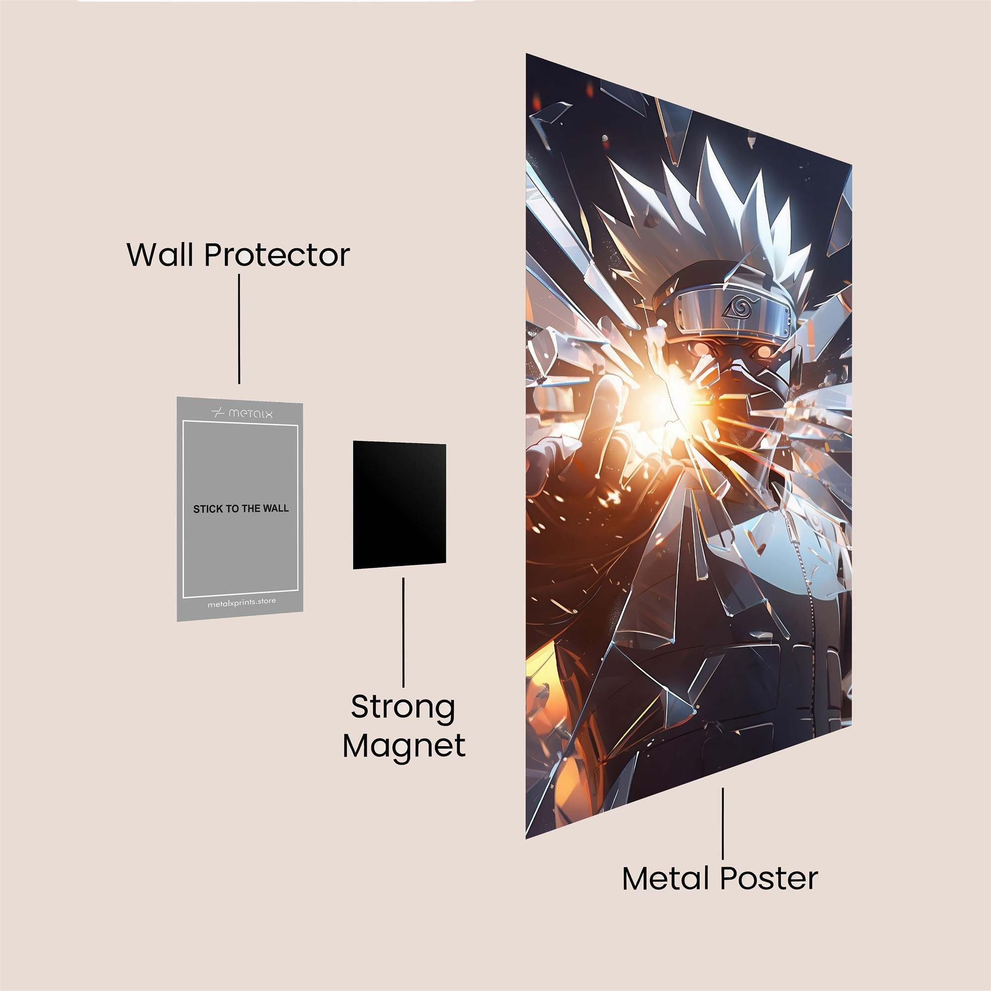 Kakashi Shattered Safe Wall Magnetic / M
