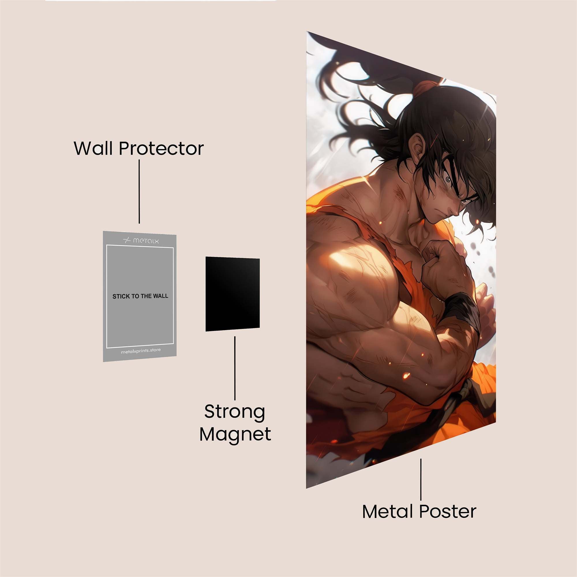 Saiyan Resolve Safe Wall Magnetic / M