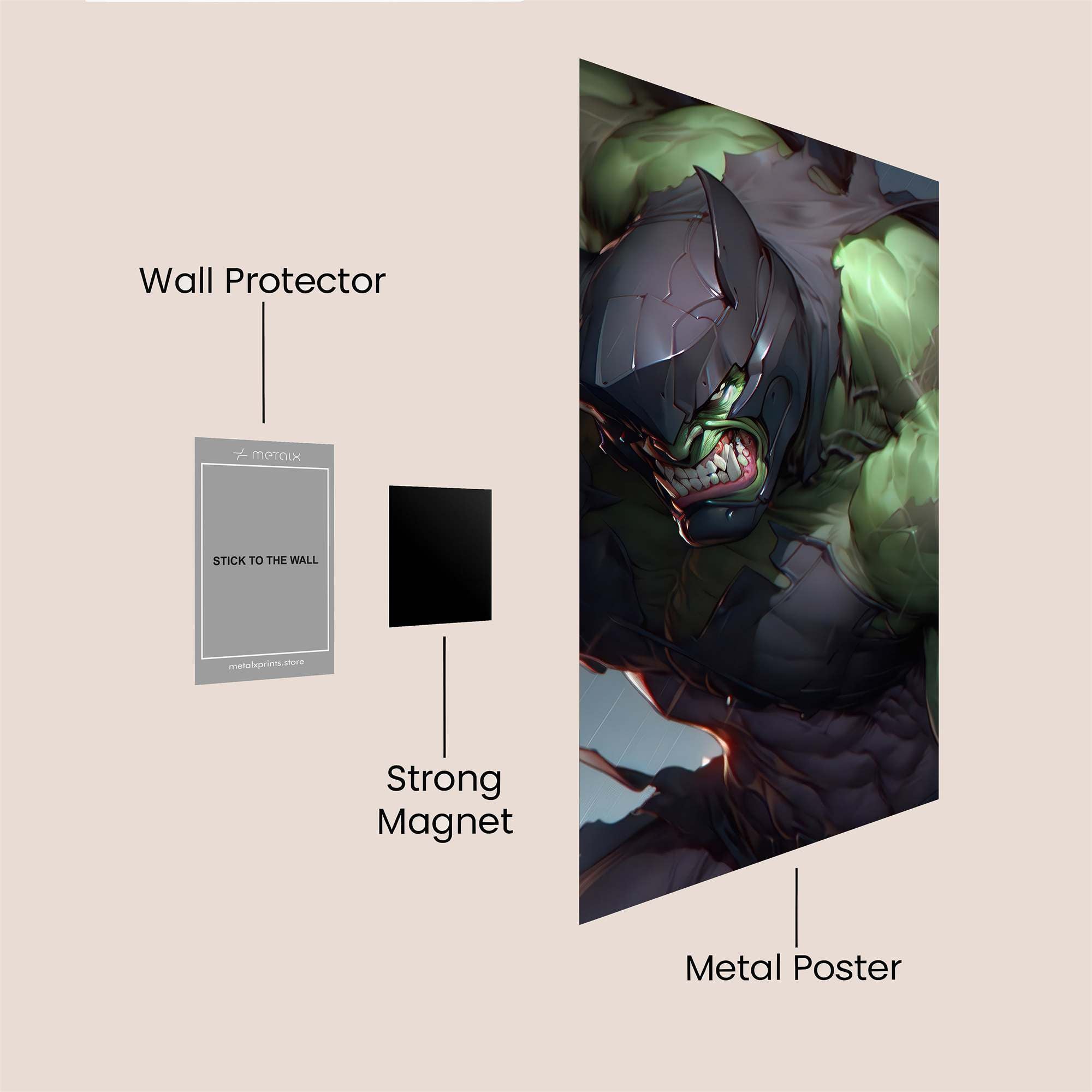 Hulk Fury Safe Wall Magnetic / M