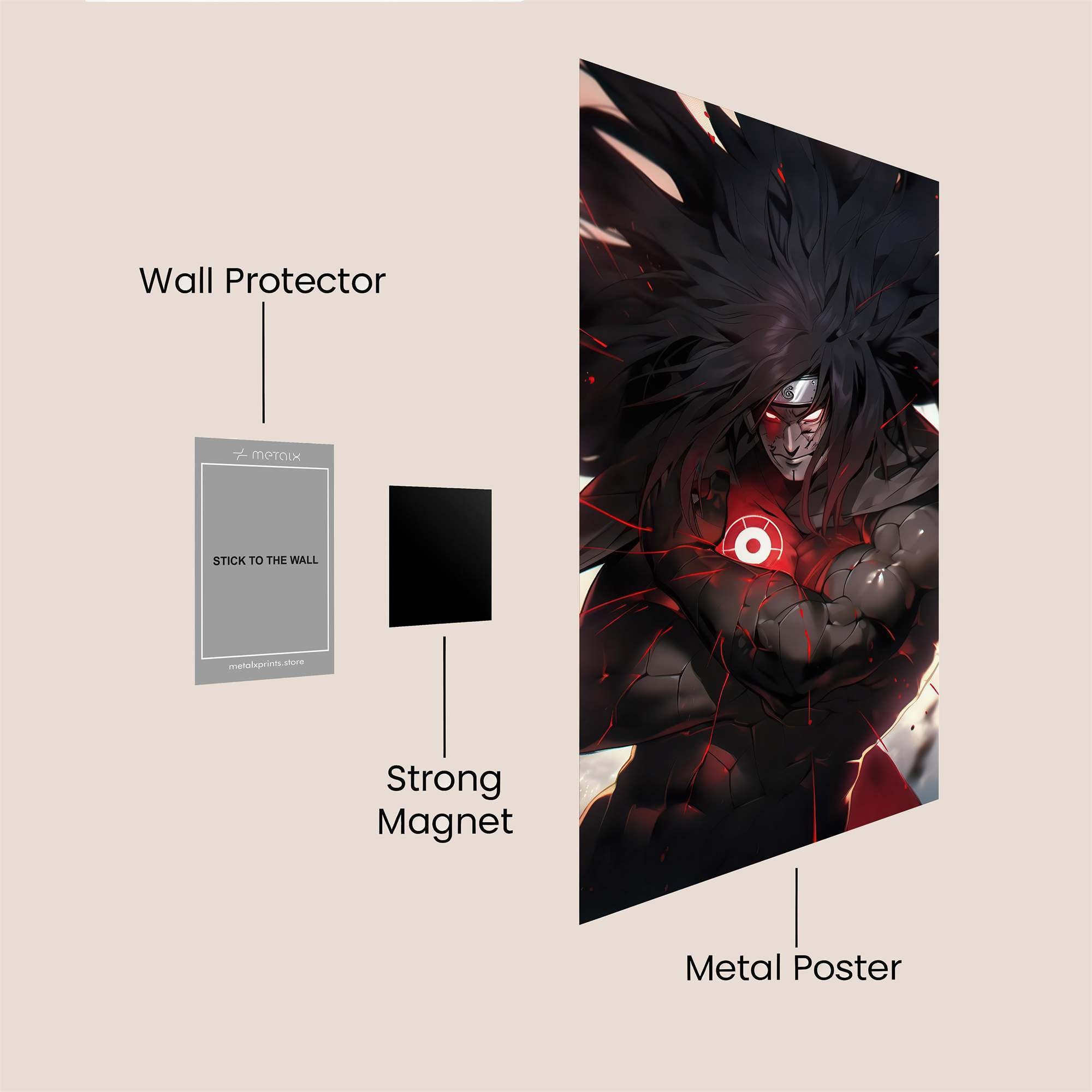 Uchiha Fury Safe Wall Magnetic / M