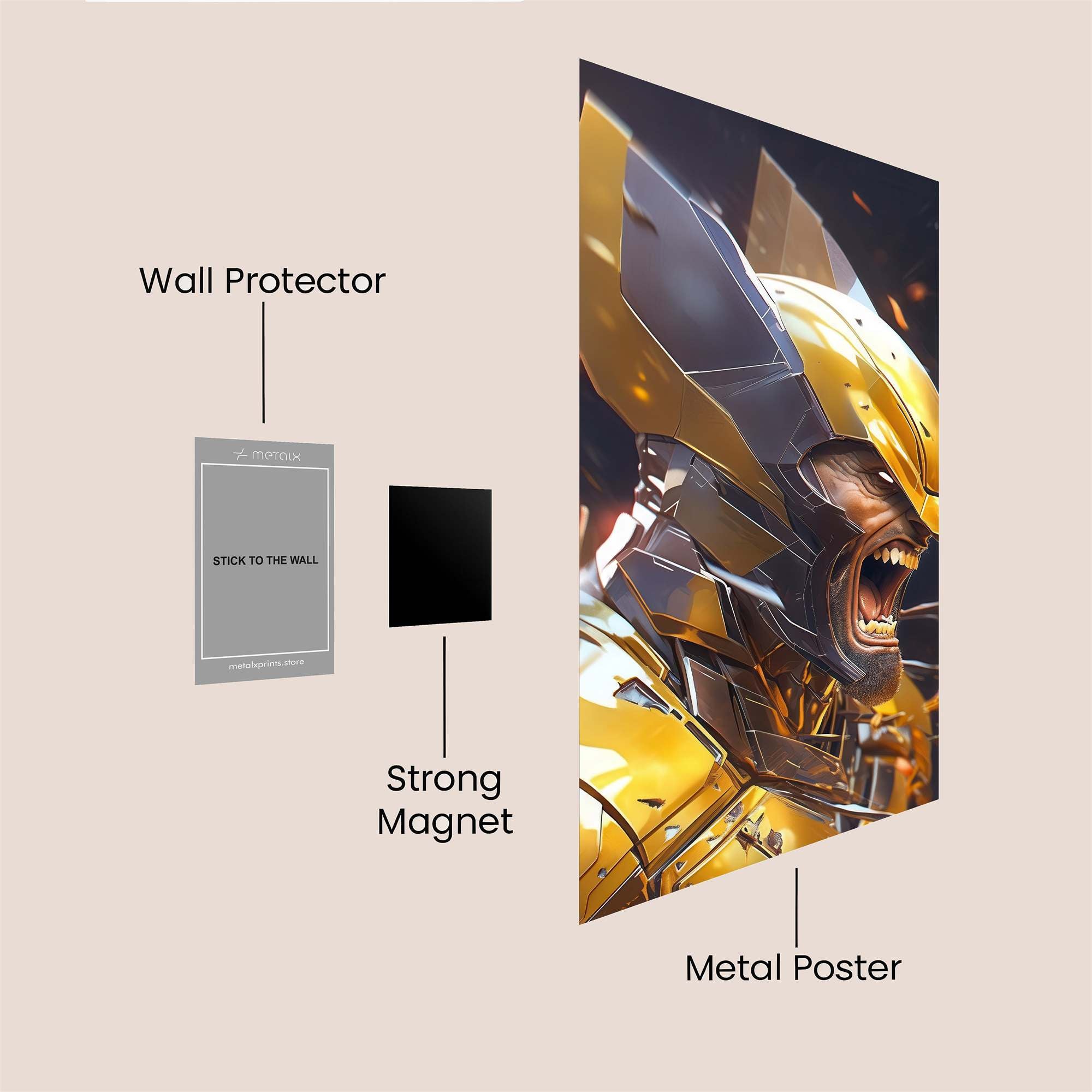 Clawed Ferocity Safe Wall Magnetic / M