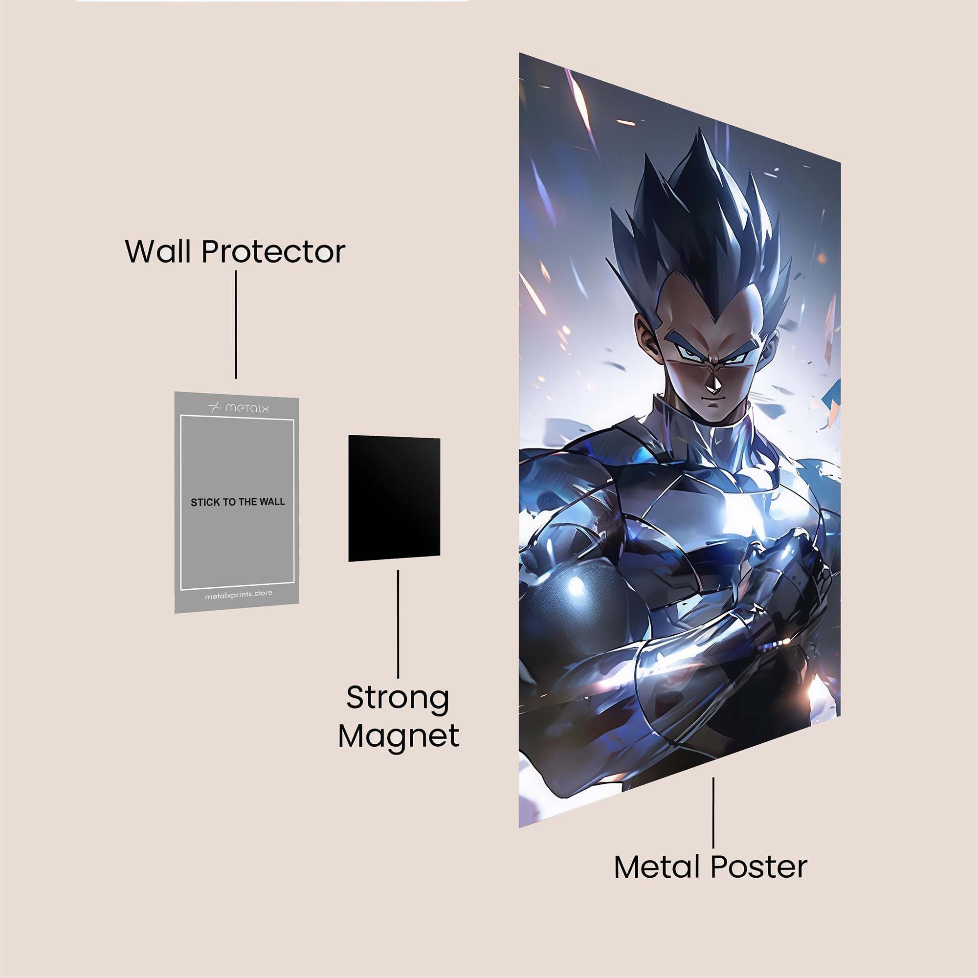 Vegeta Resolve Safe Wall Magnetic / M