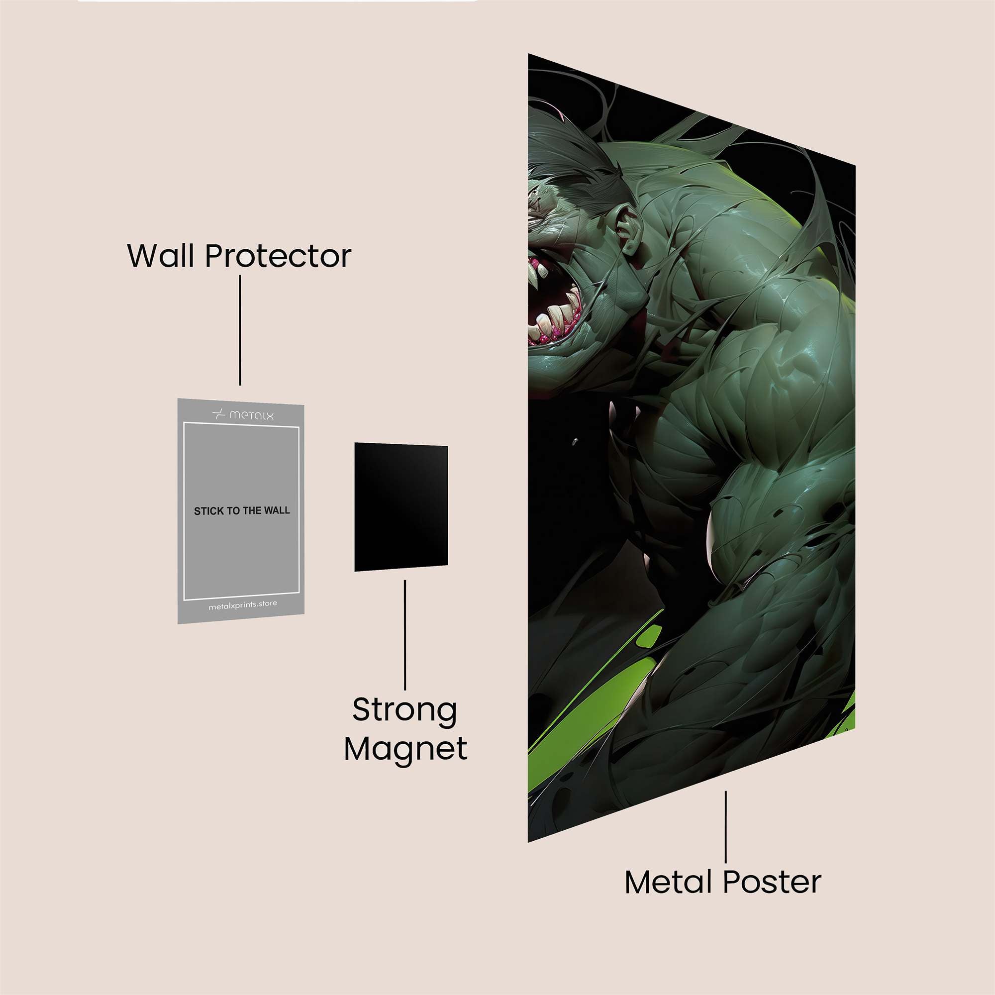 Hulk Frenzy Safe Wall Magnetic / M