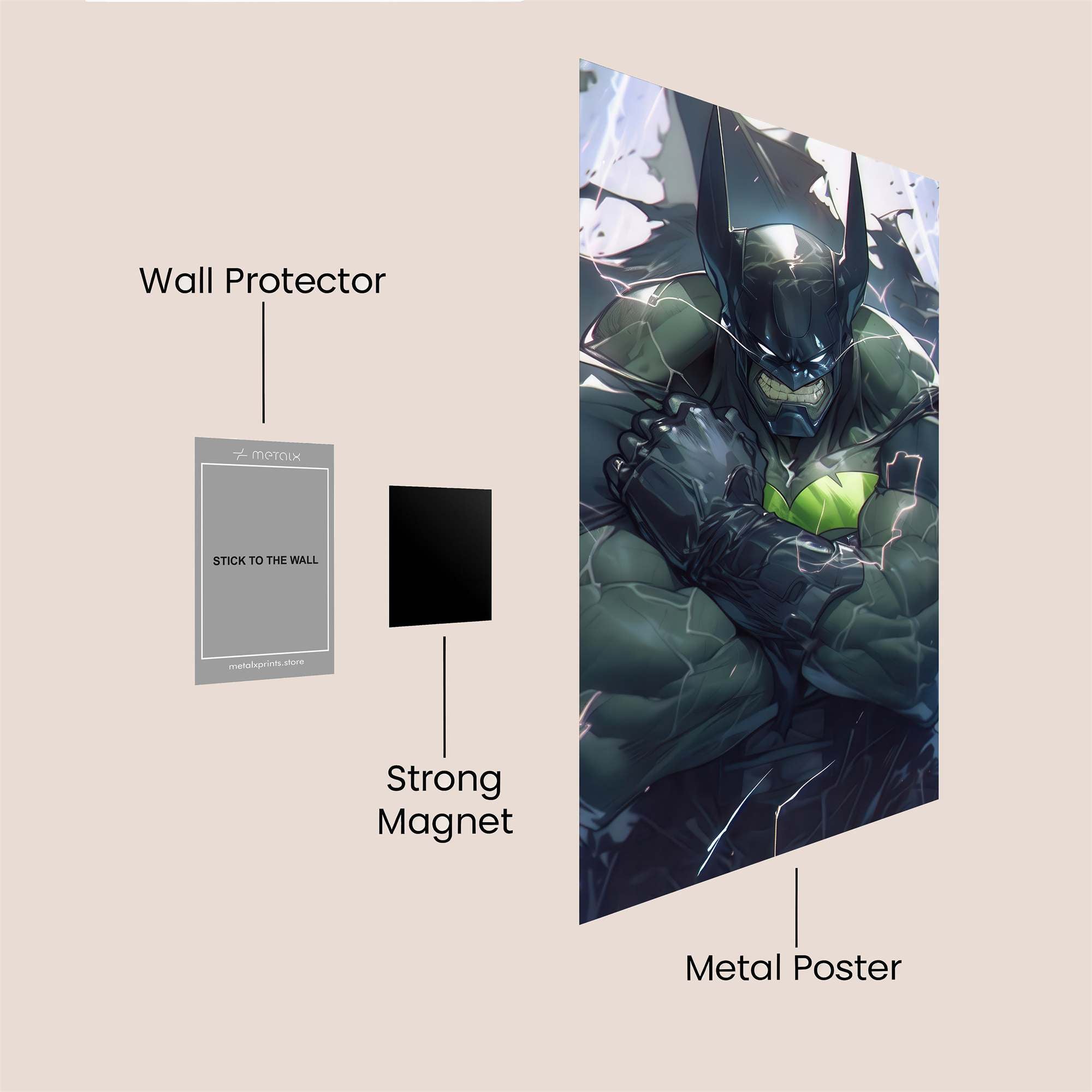 Batman Powerstorm Safe Wall Magnetic / M