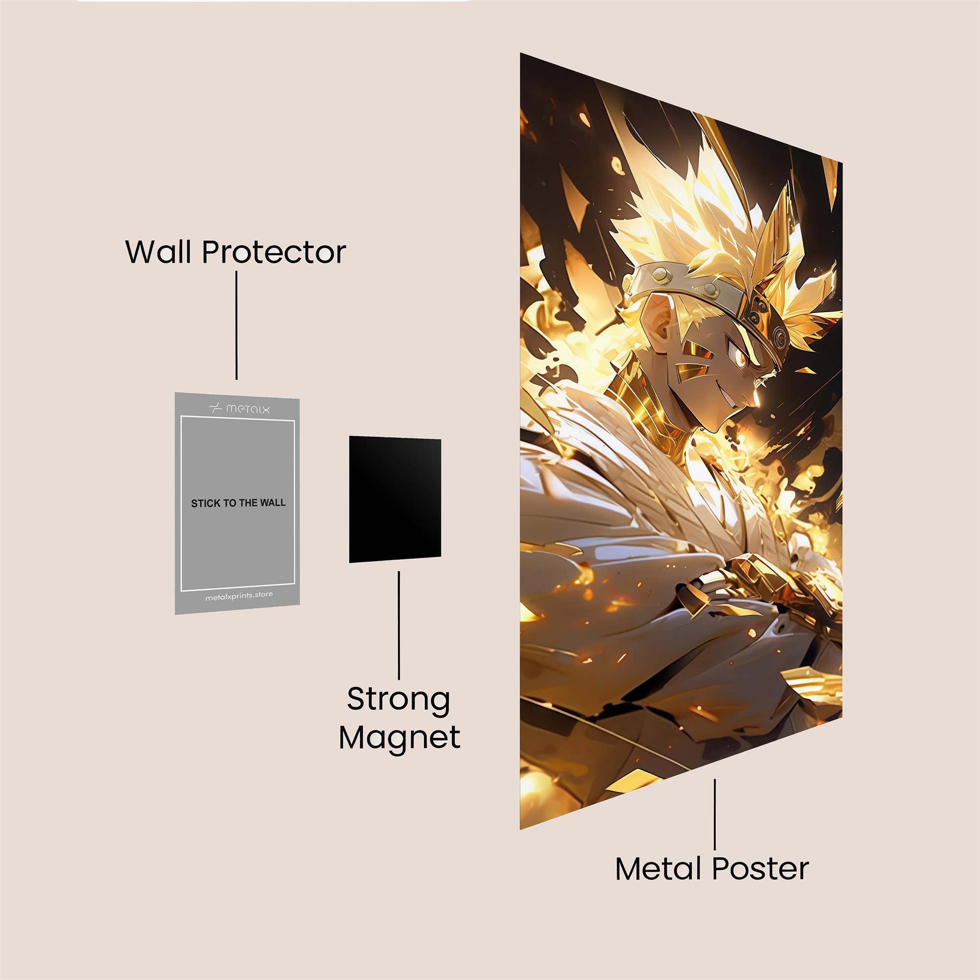 Golden Blaze Safe Wall Magnetic / M