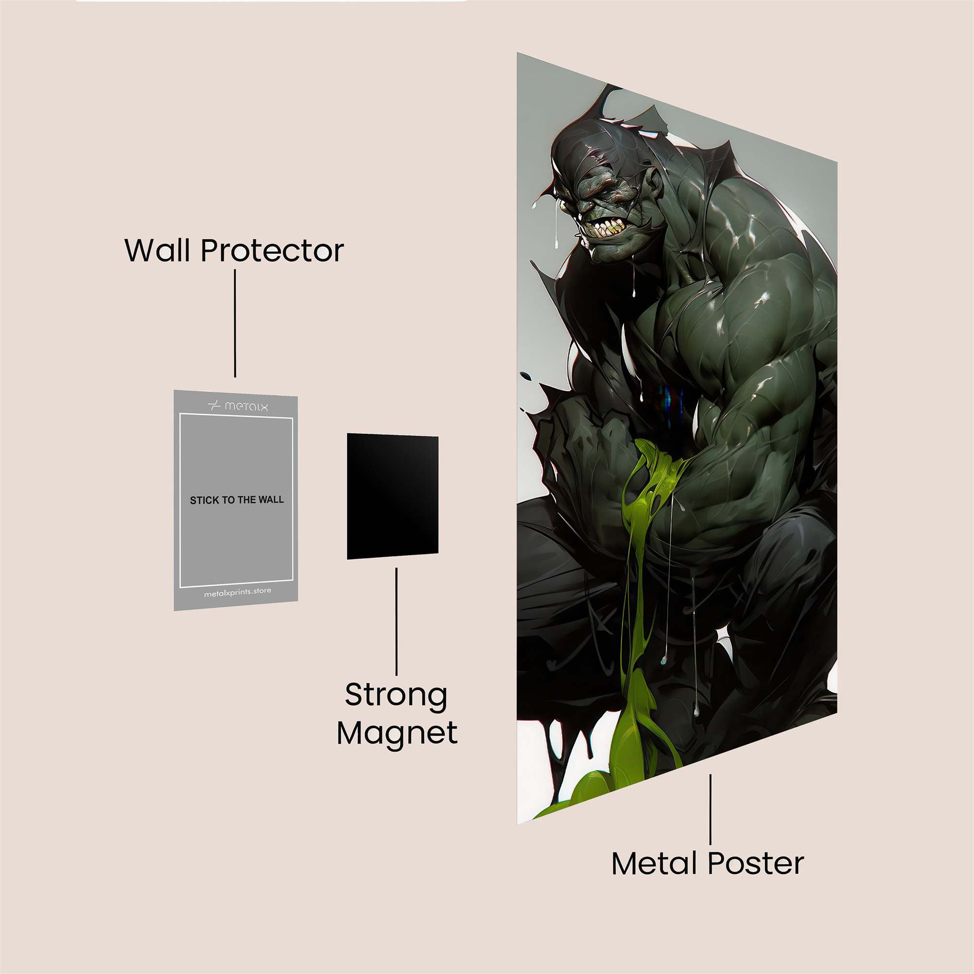 Hulk Ferocity Safe Wall Magnetic / M