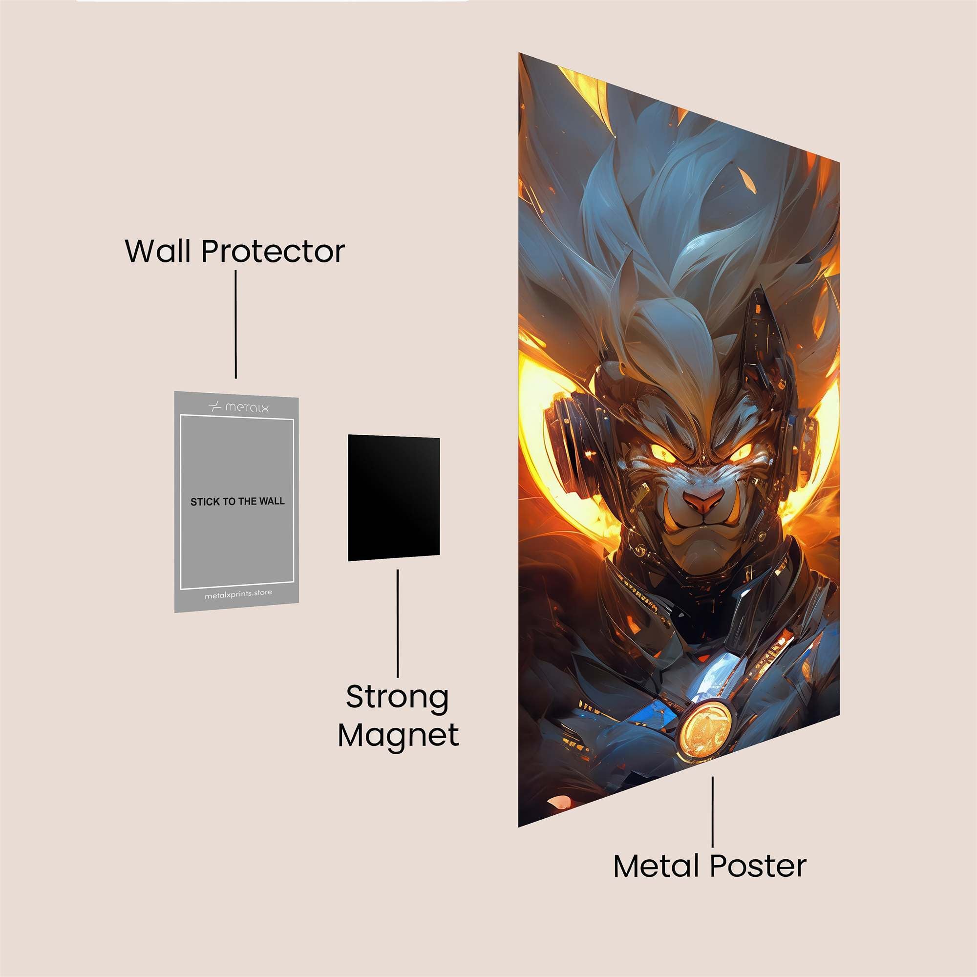 Feline Blaze Safe Wall Magnetic / M