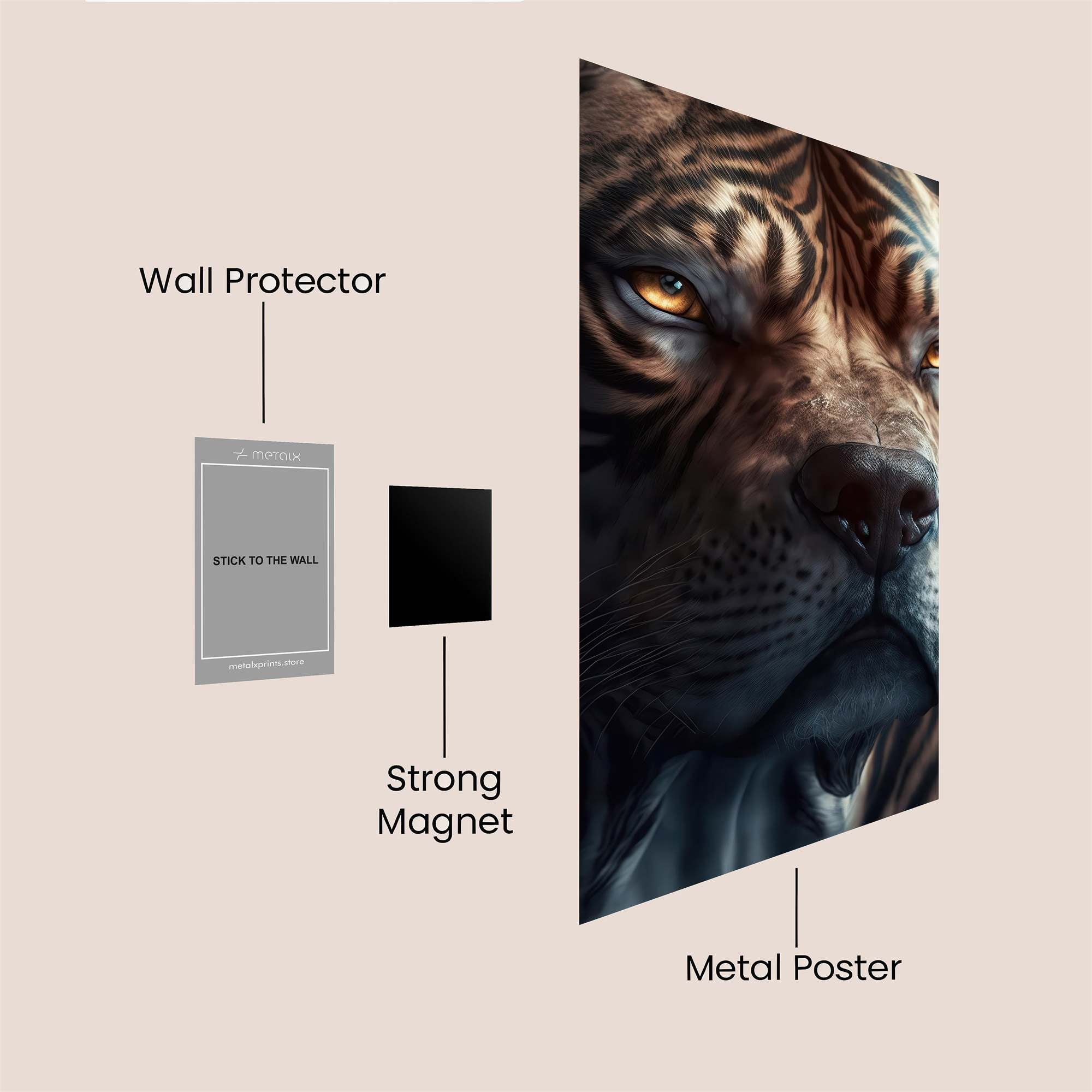Tiger Majesty Safe Wall Magnetic / M