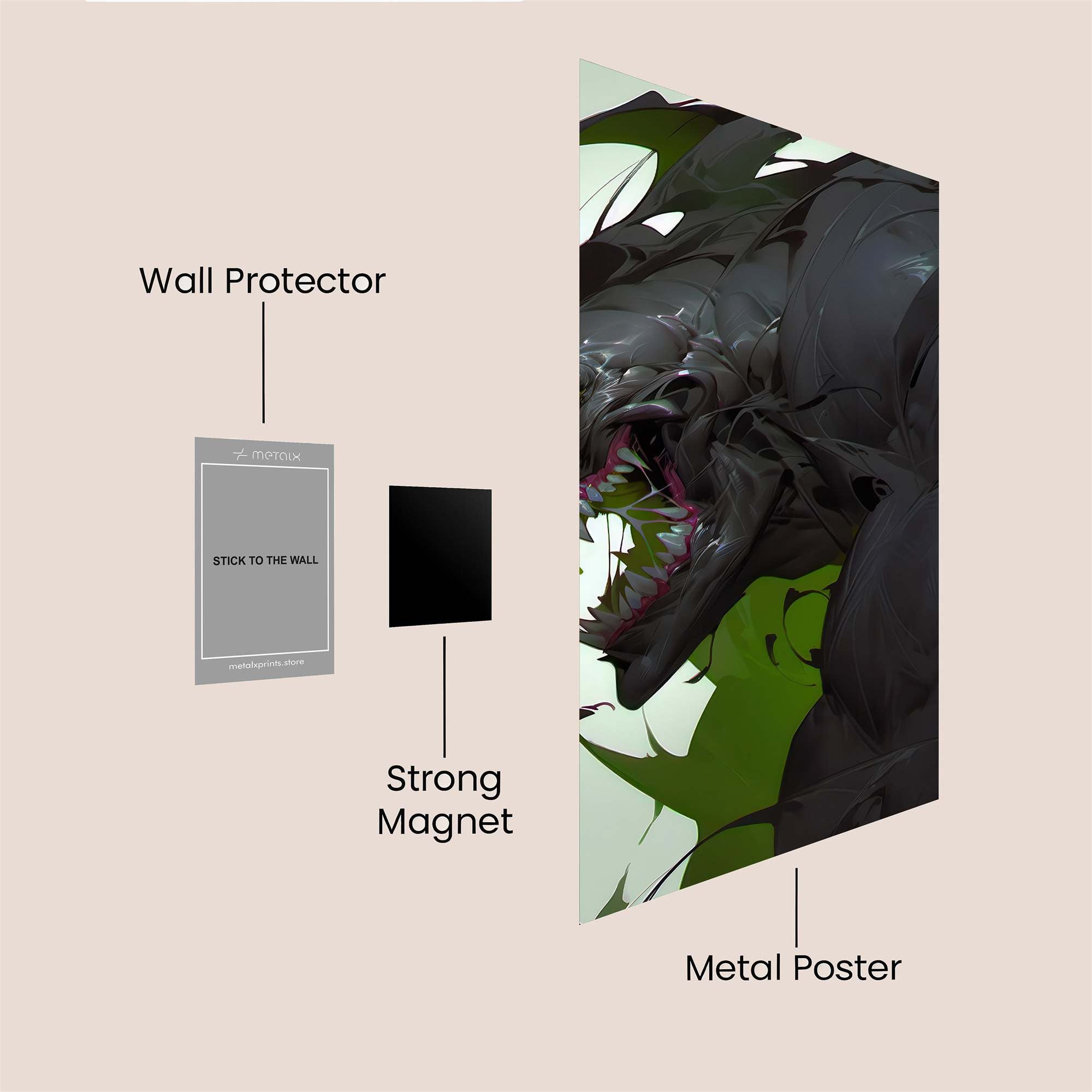 Beastly Fury Safe Wall Magnetic / M