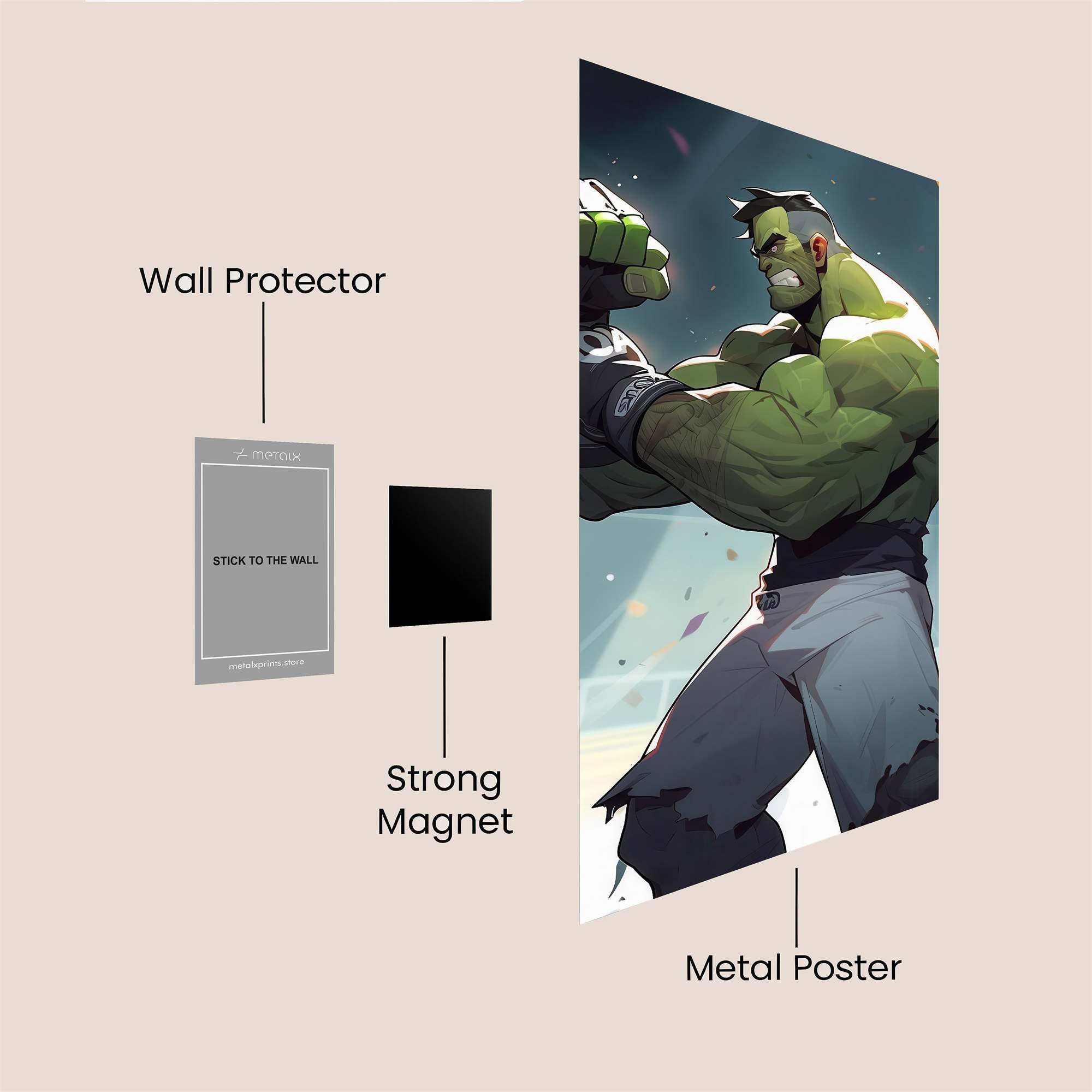 Hulk Smashforce Safe Wall Magnetic / M
