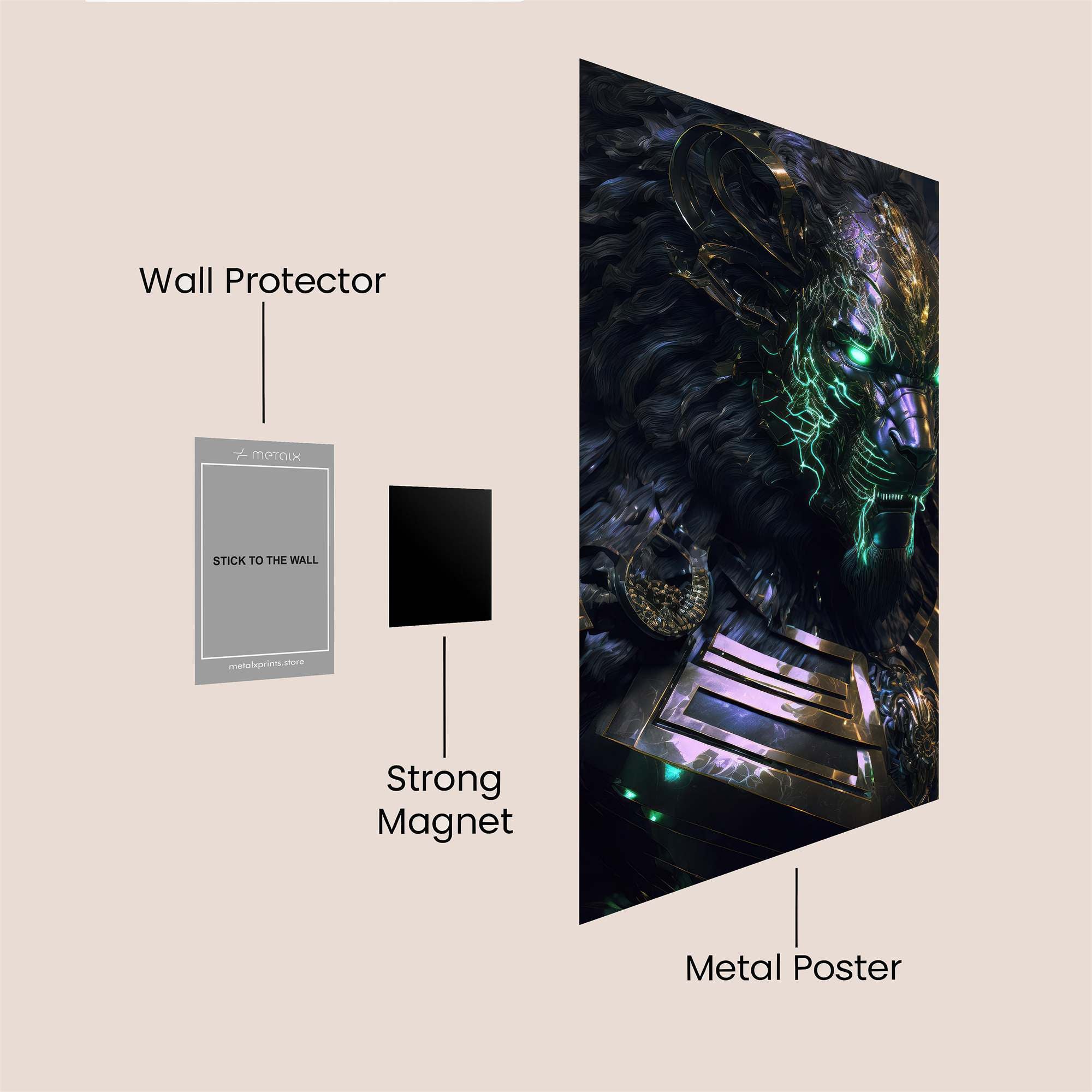 Cyber Lion Safe Wall Magnetic / M