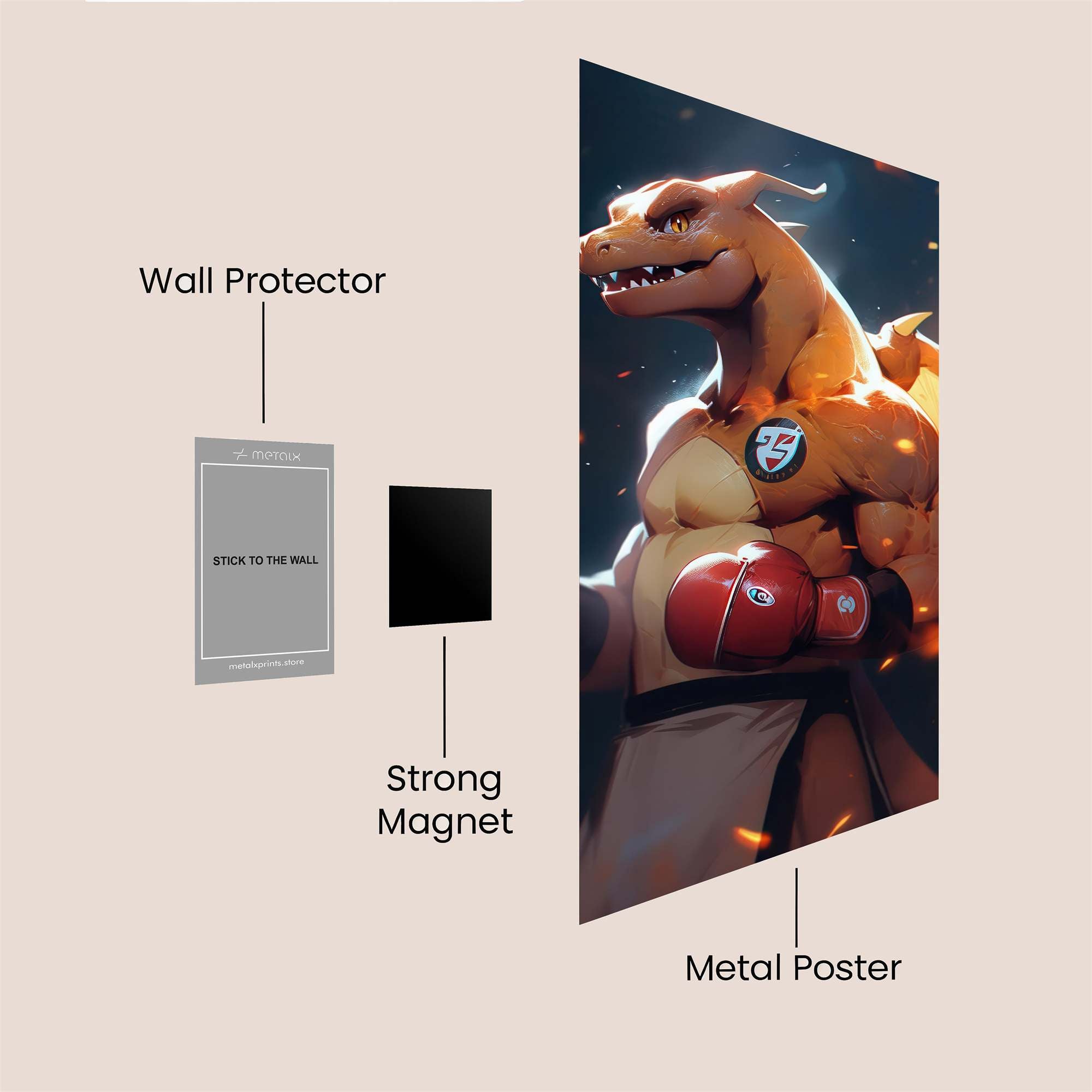 Charizard Fury Safe Wall Magnetic / M