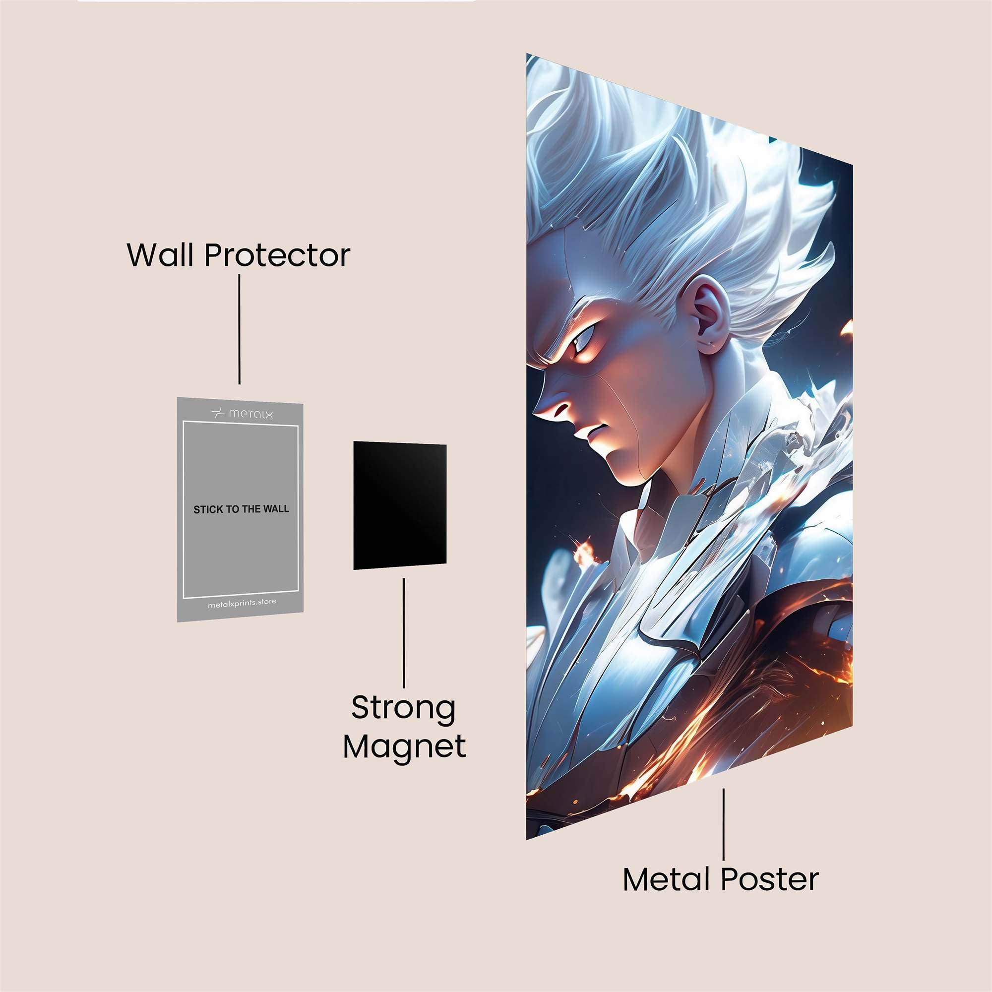 Heroic Flame Safe Wall Magnetic / M