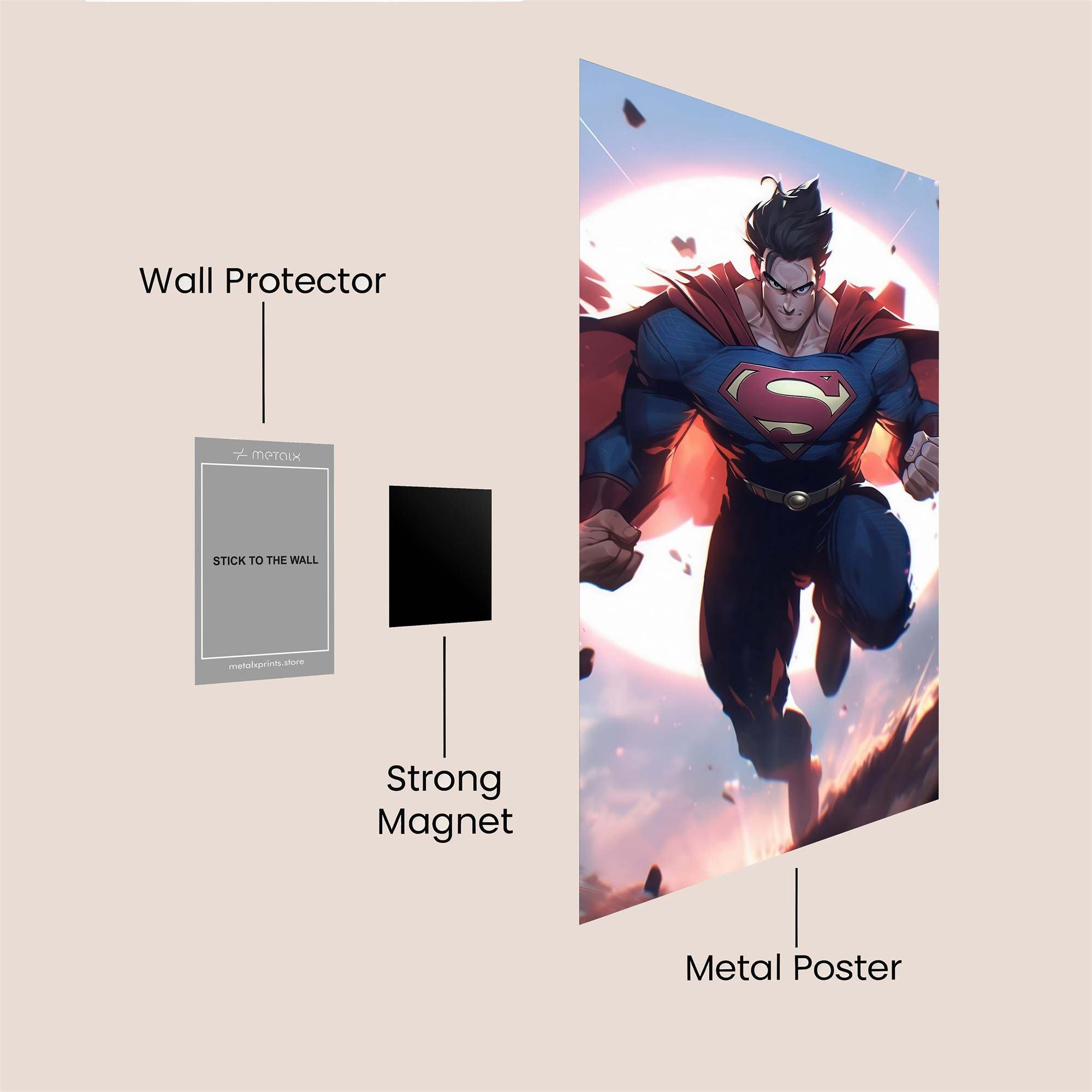 Superman Ascendant Safe Wall Magnetic / M