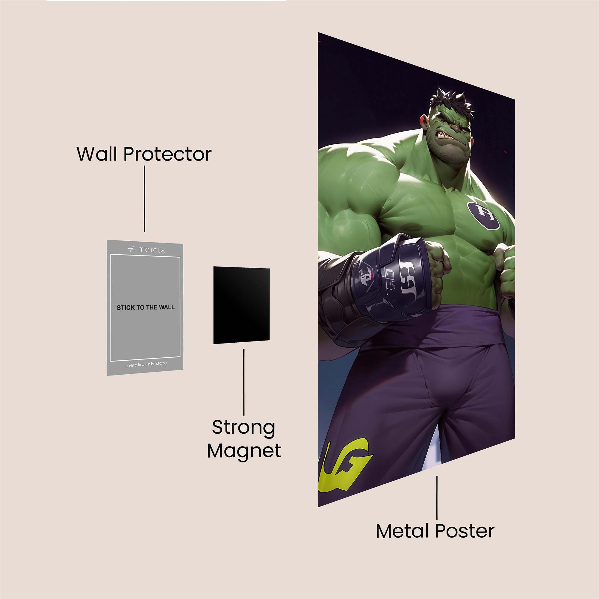 Hulk Fury Safe Wall Magnetic / M