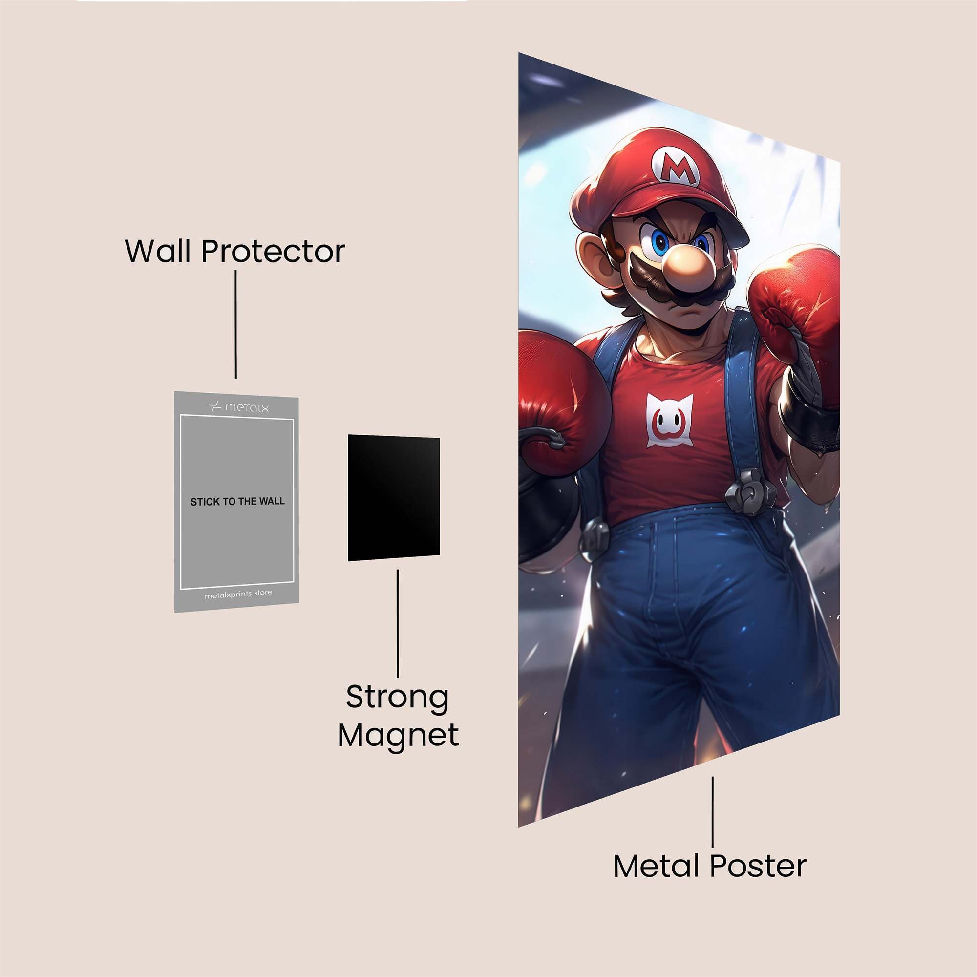 Mario Rumble Safe Wall Magnetic / M