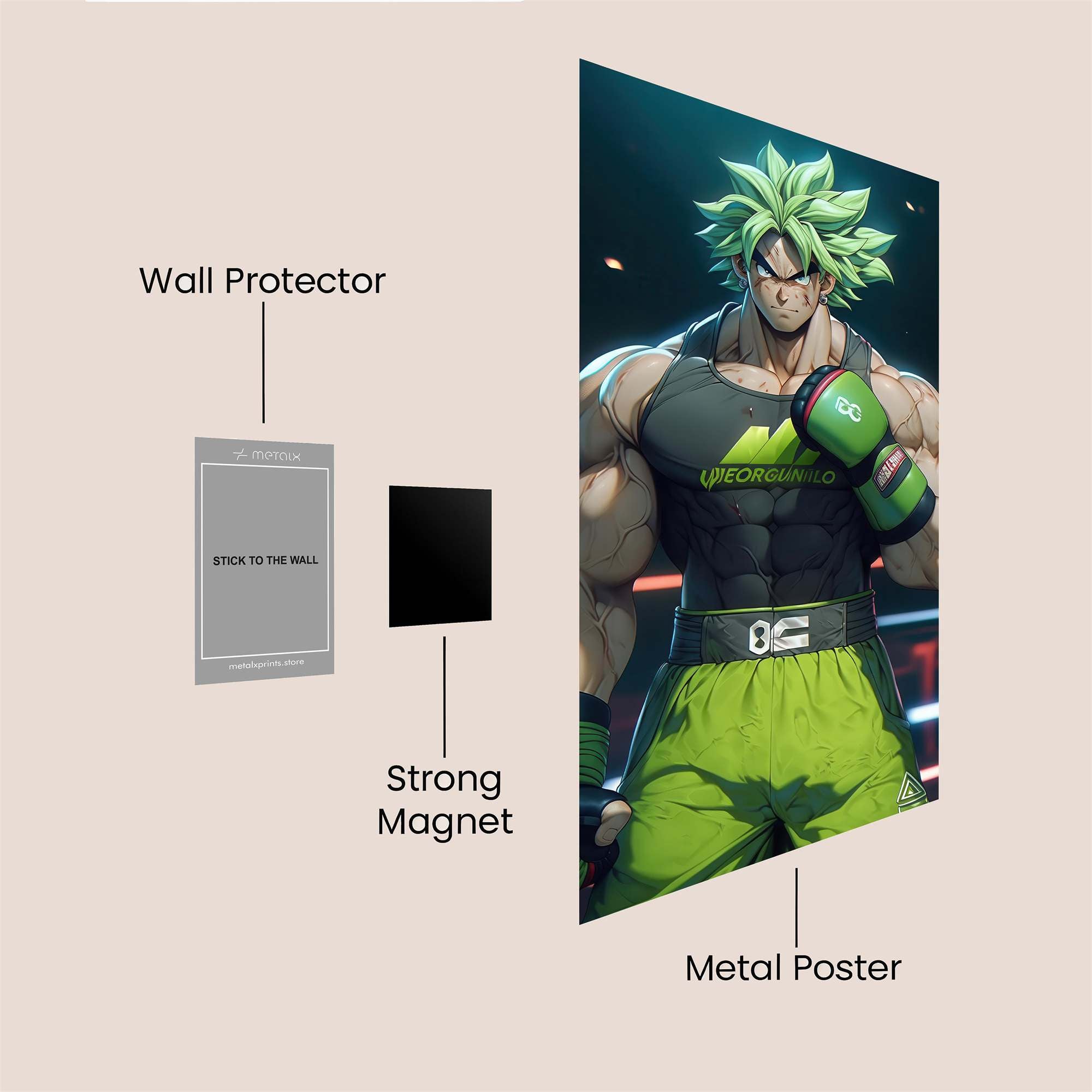 Broly Powerburst Safe Wall Magnetic / M