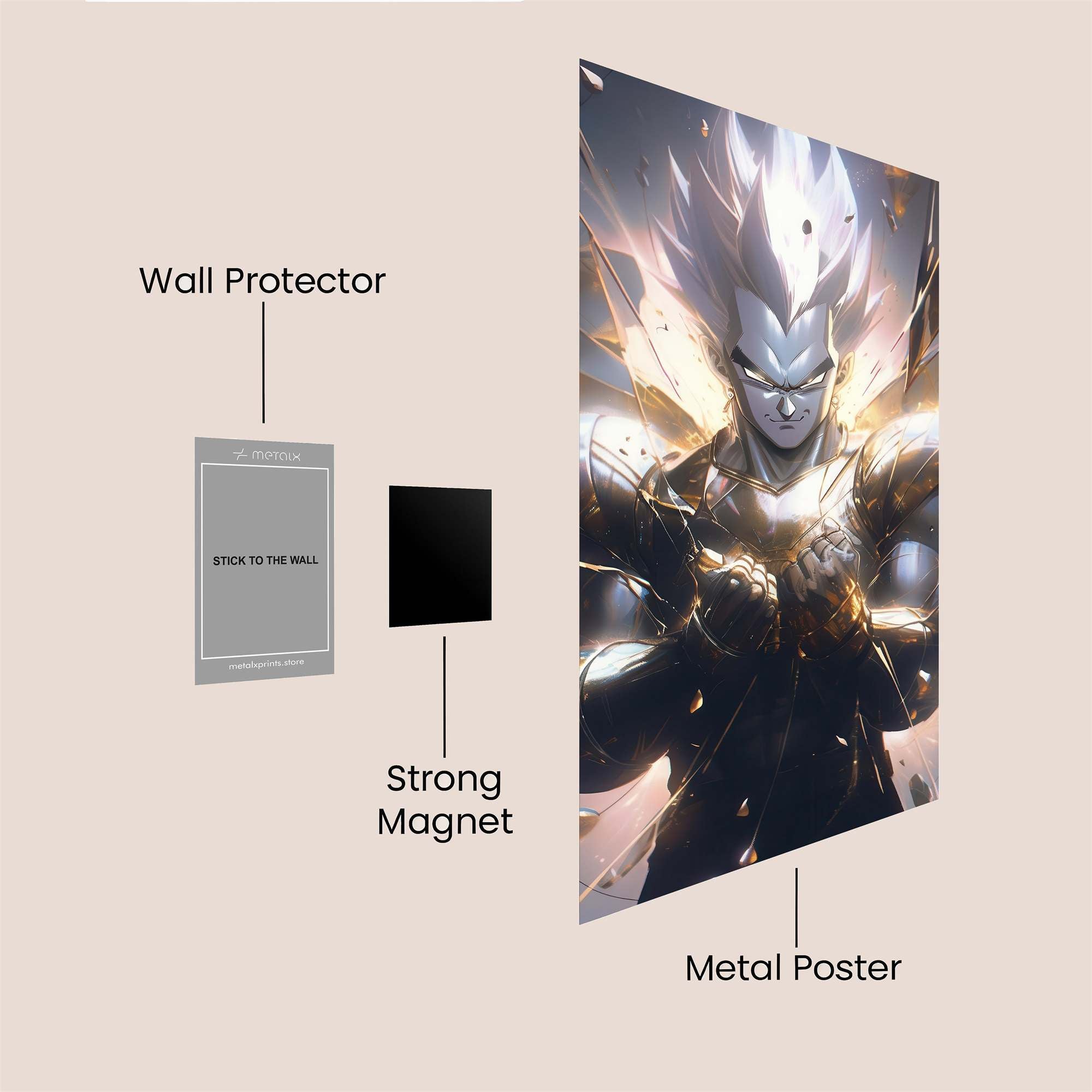 Saiyan Furyburst Safe Wall Magnetic / M