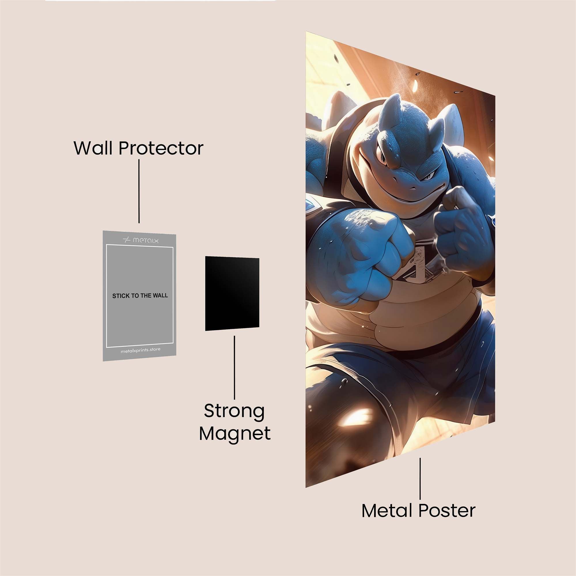 Blastoise Bravado Safe Wall Magnetic / M