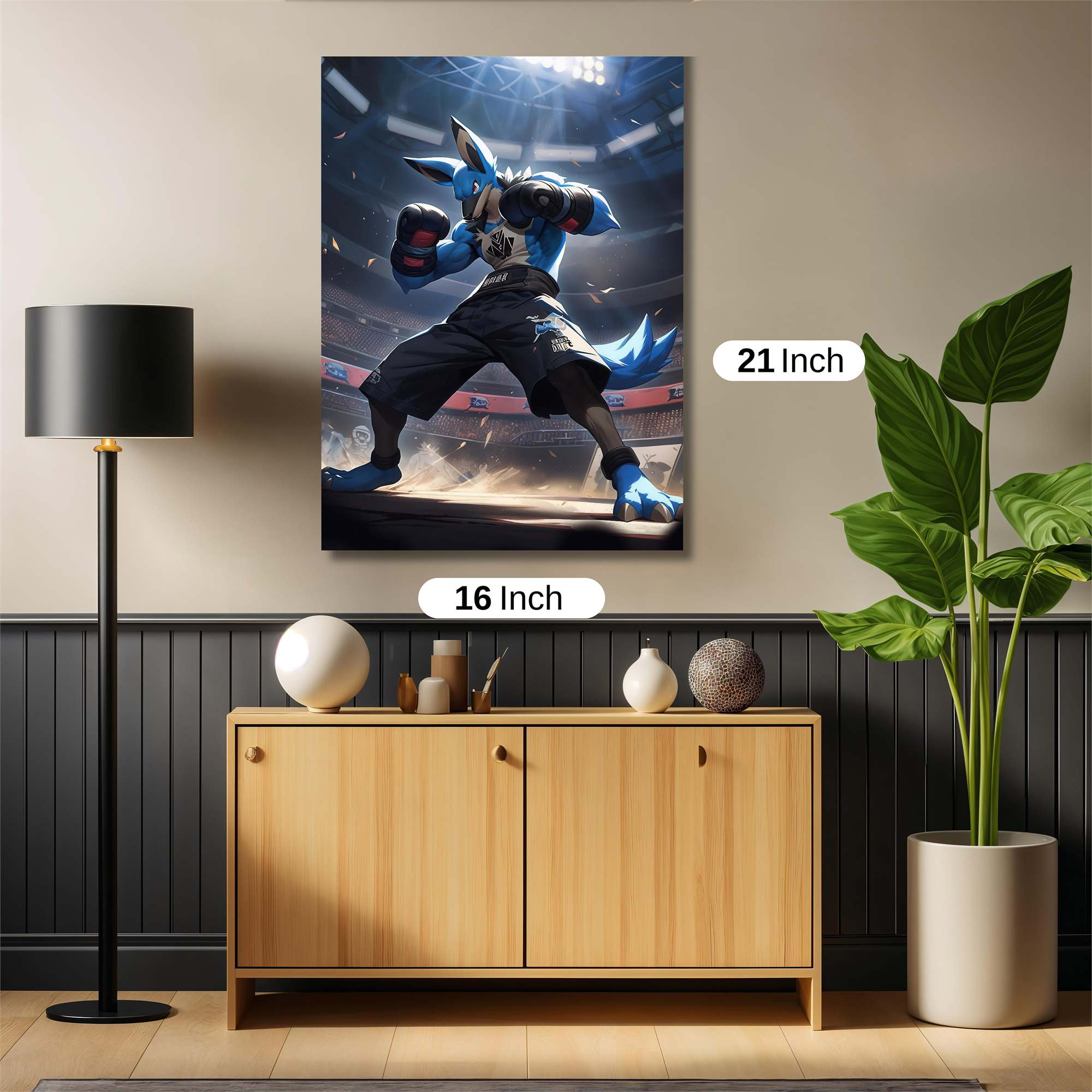 Lucario Powerstrike Safe Wall Magnetic / M