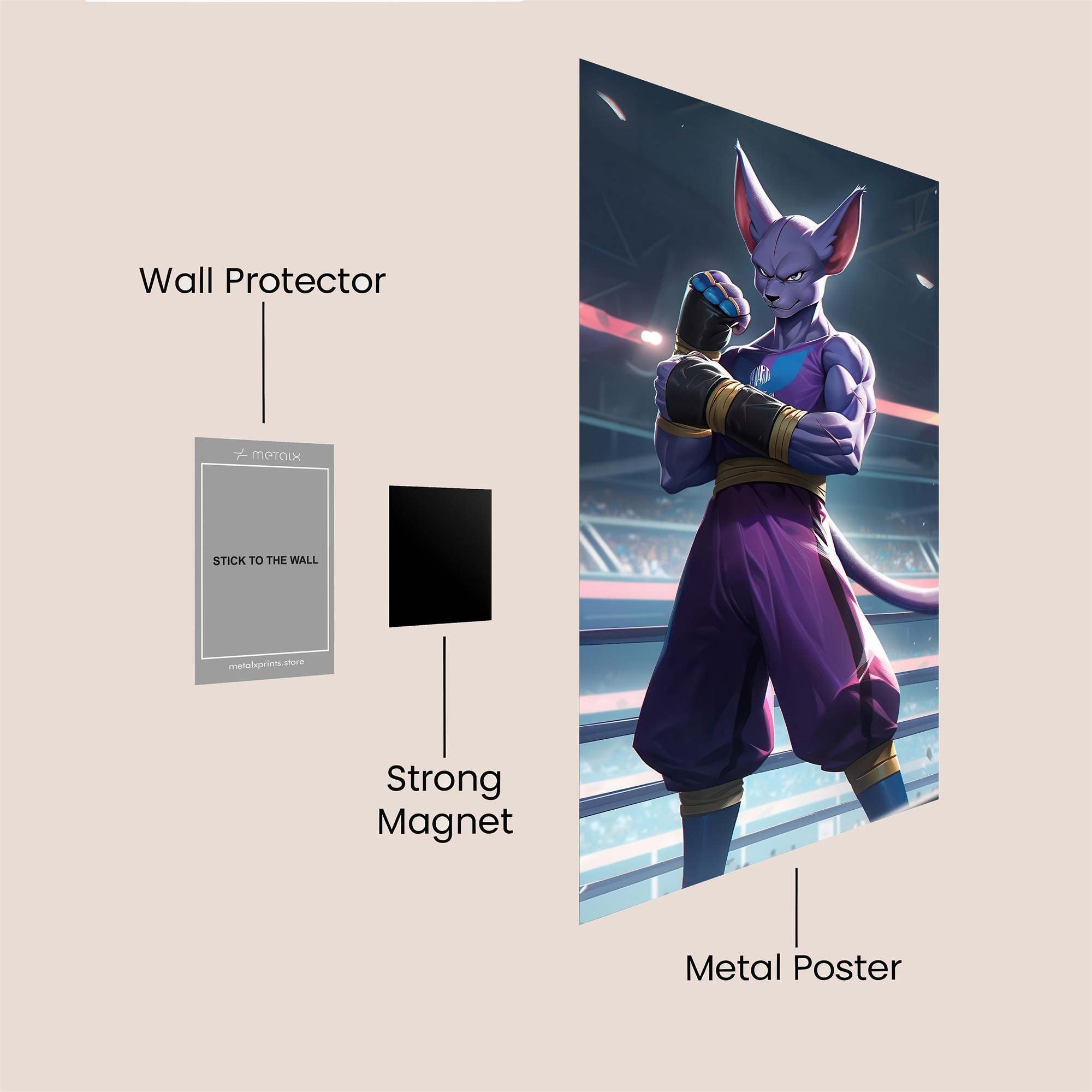 Beerus Challenge Safe Wall Magnetic / M