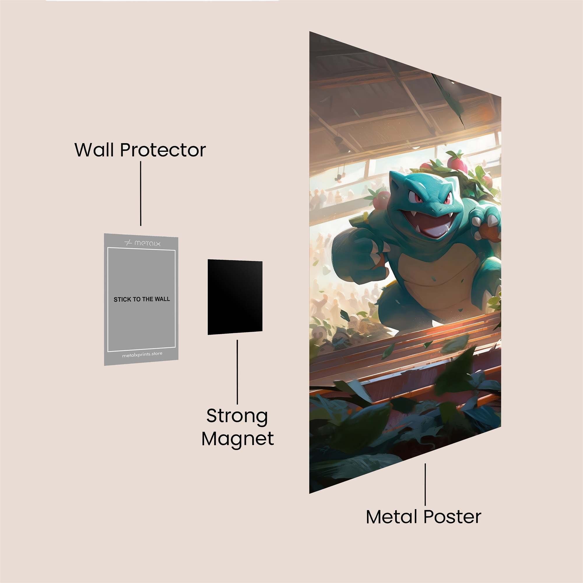 Blastoise Triumph Safe Wall Magnetic / M