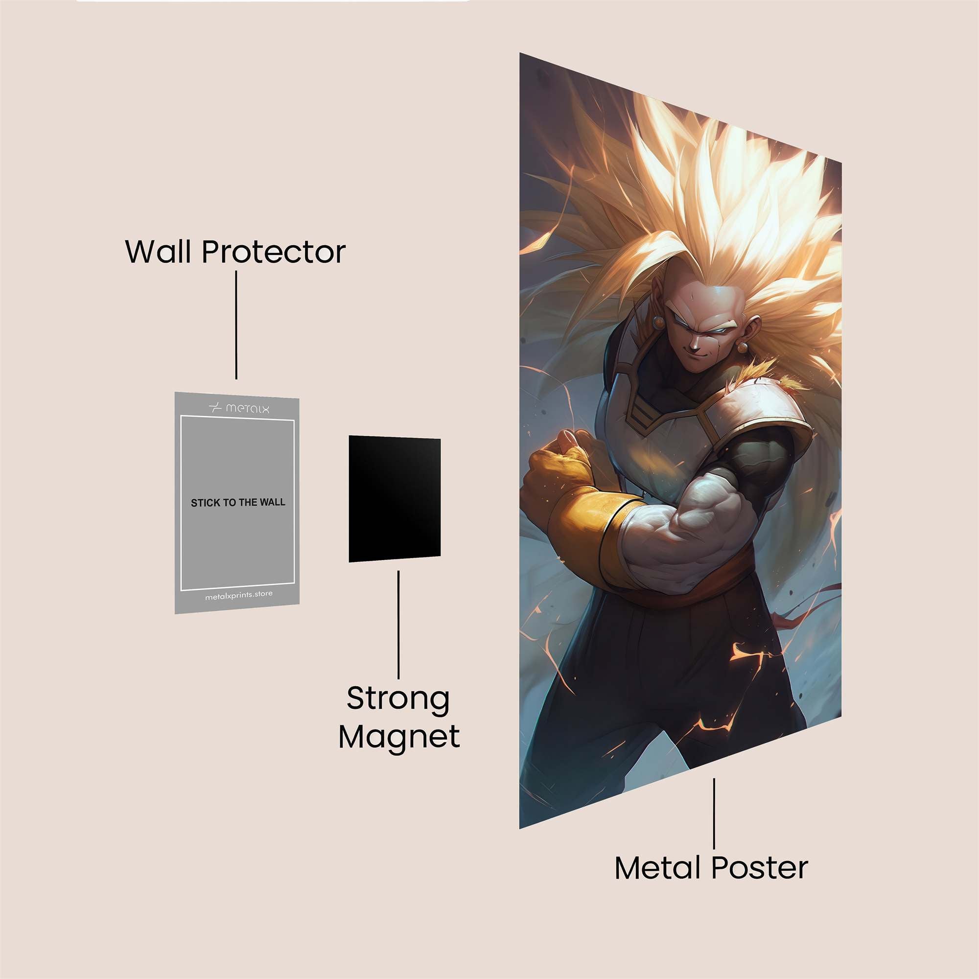 Saiyan Surge Safe Wall Magnetic / M