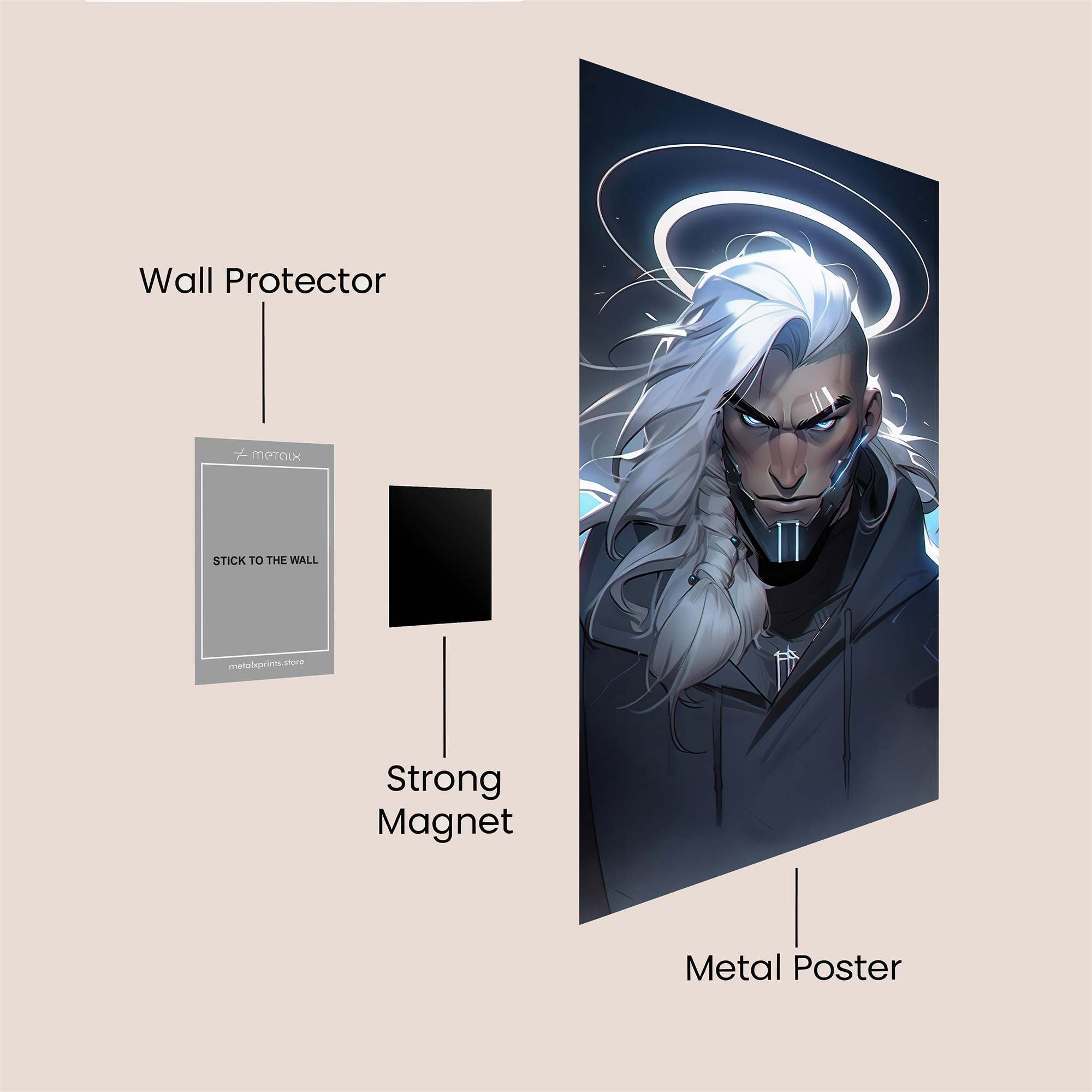 Cyber Halo Safe Wall Magnetic / M