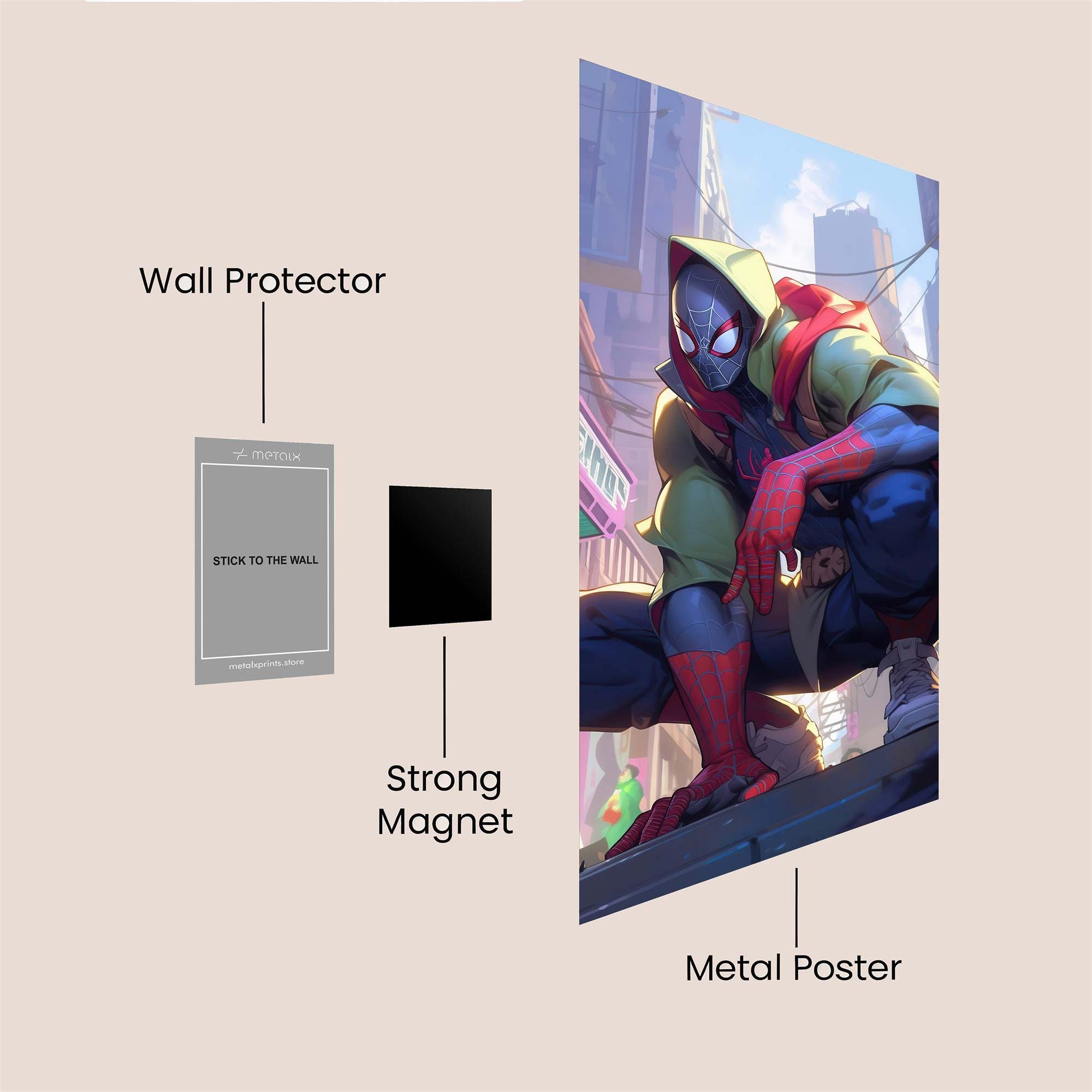 Spider-Verse Vibrance Safe Wall Magnetic / M