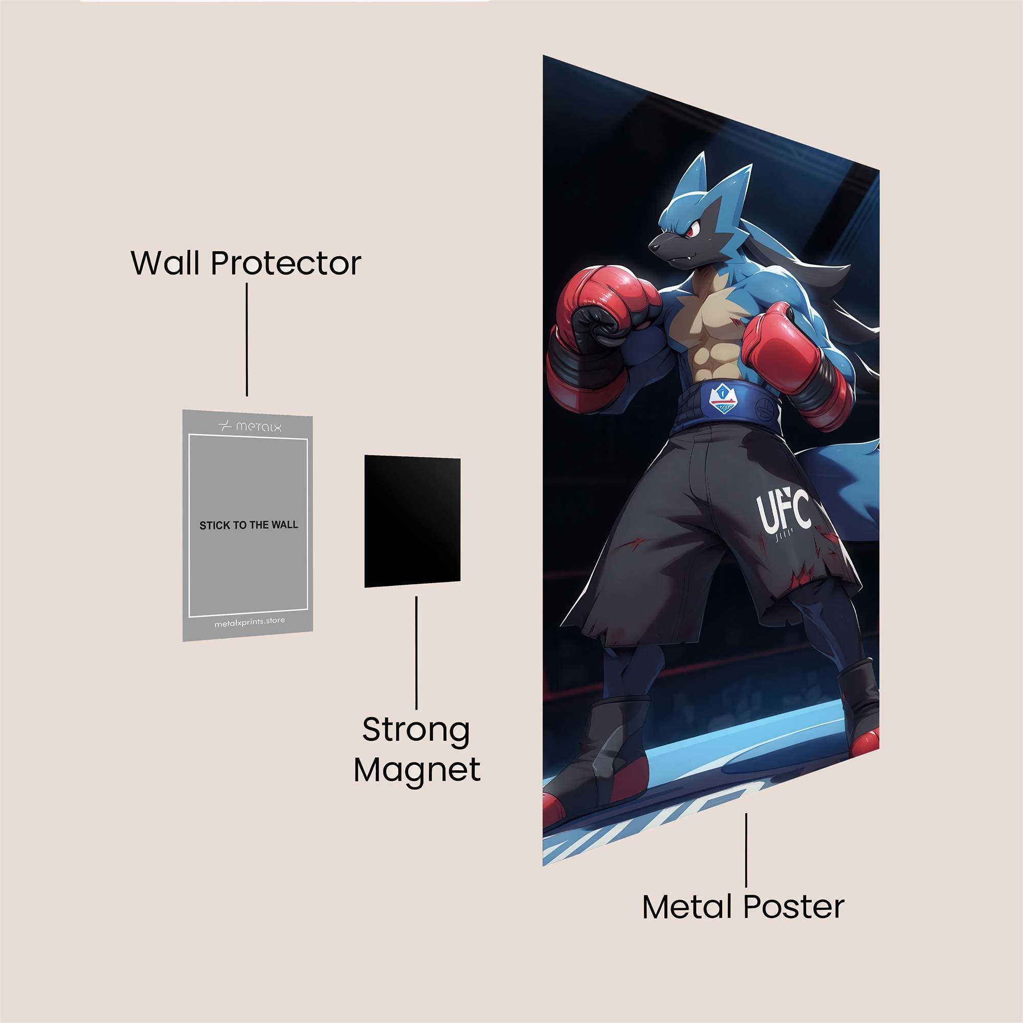 Lucario Brawl Safe Wall Magnetic / M