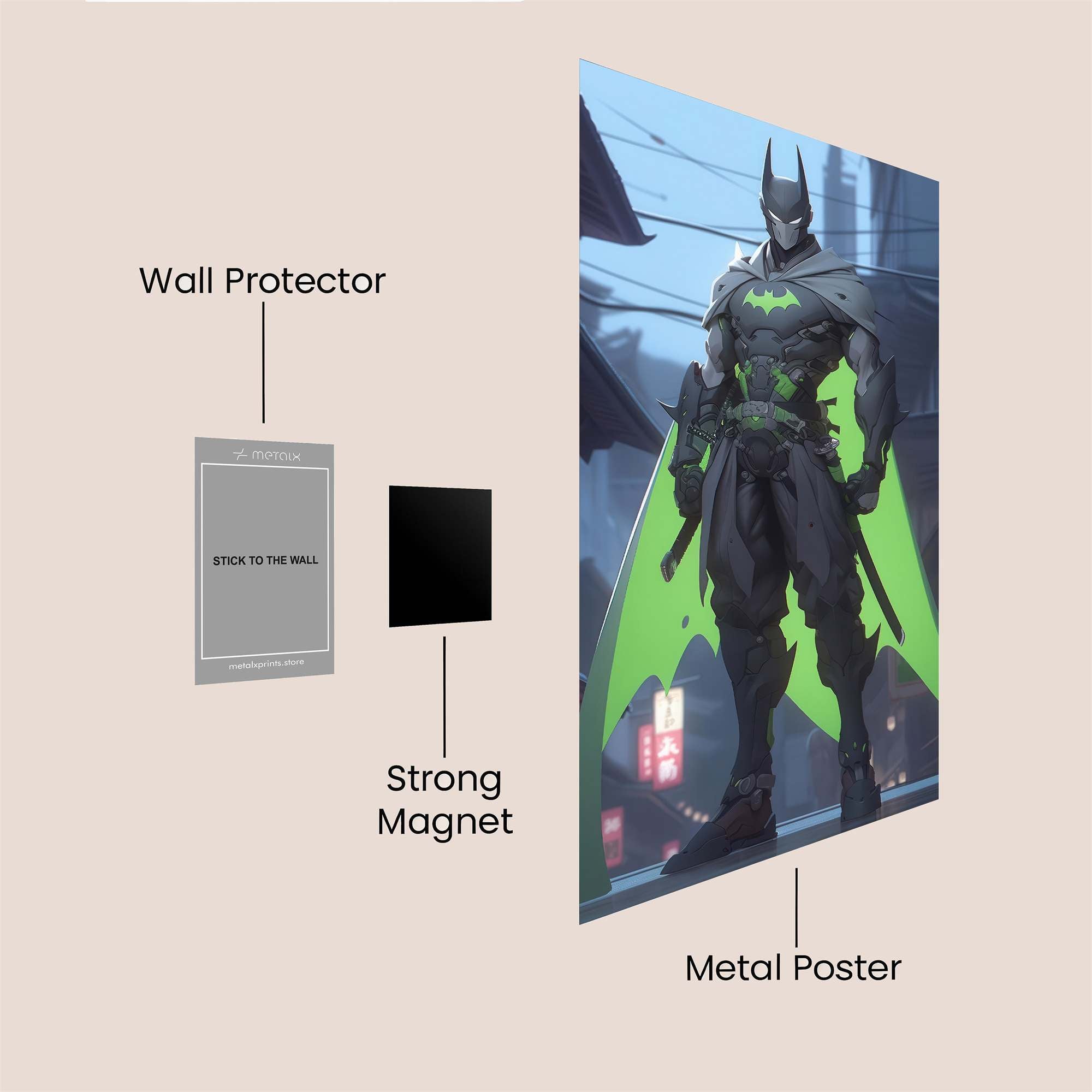 Batman Neonstorm Safe Wall Magnetic / M